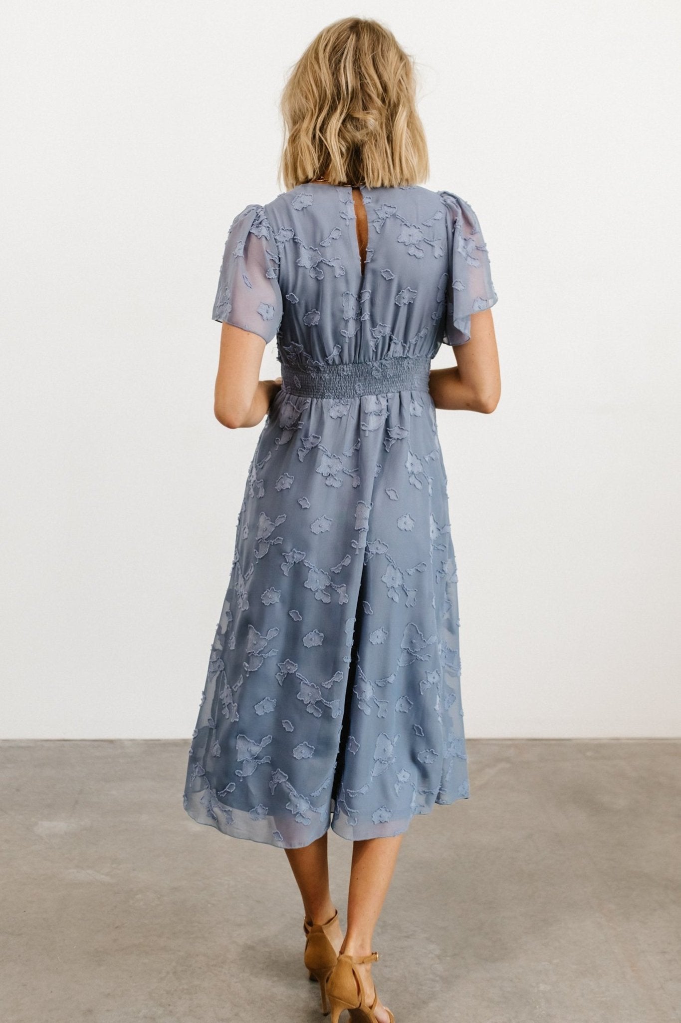 June Smocked Midi Dress | Blue Cheap Amazon