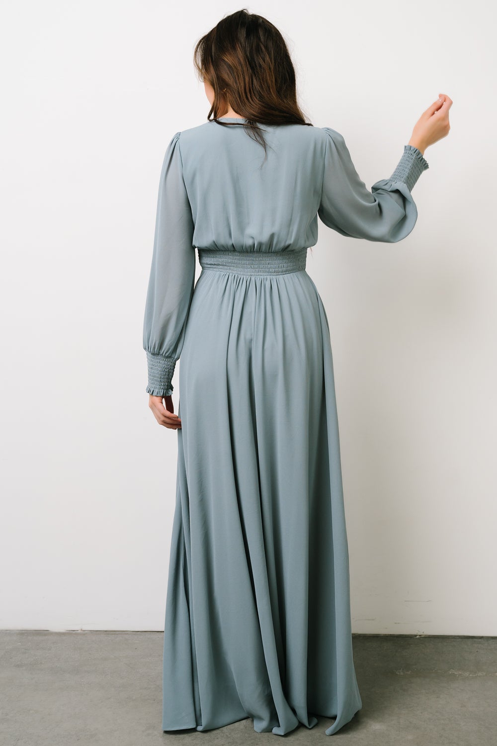 Olivia Maxi Dress | Dusty Blue Affordable Online