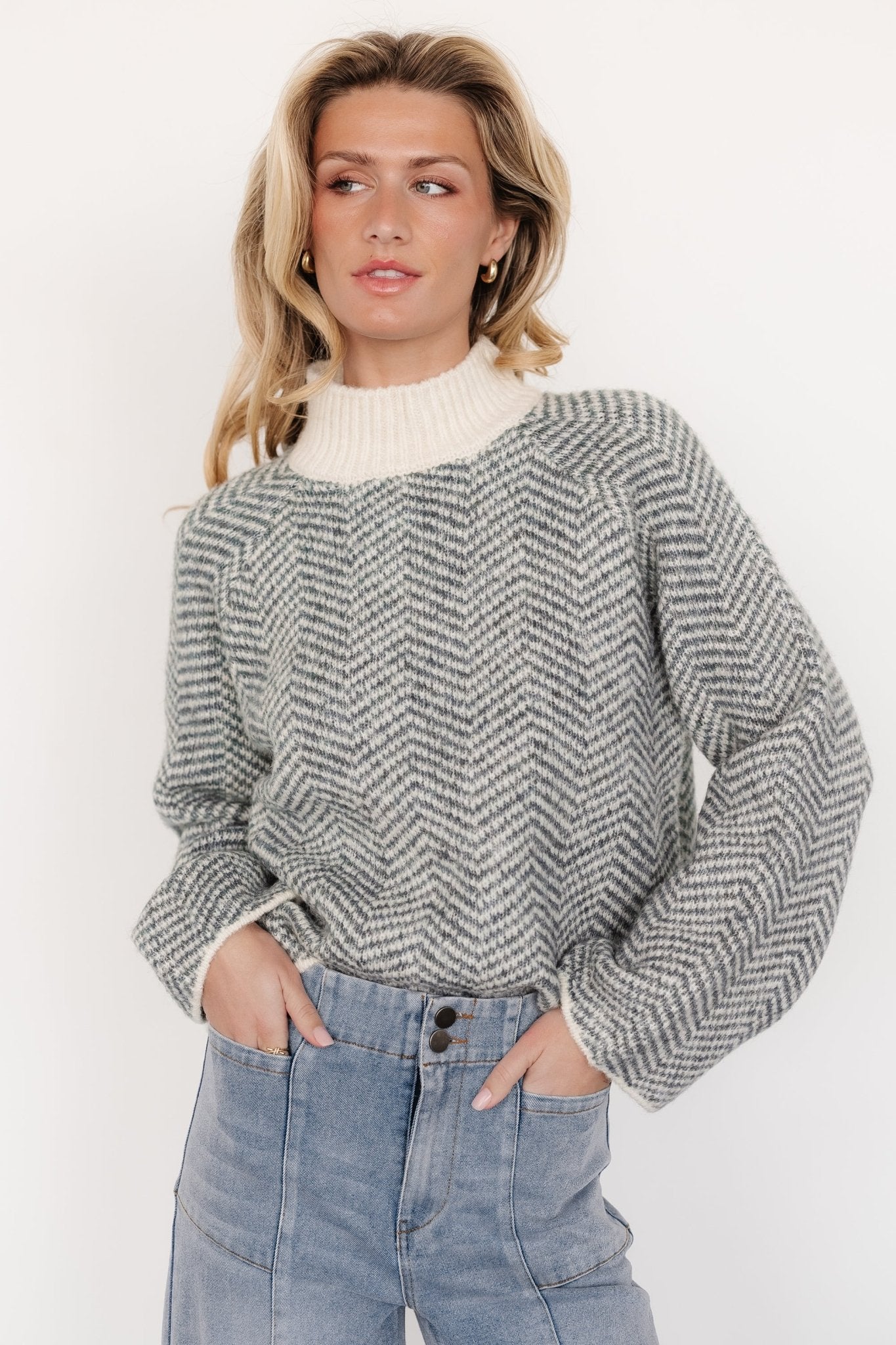 Trisha Knit Sweater | Balsam Stripe Sale Huge Surprise