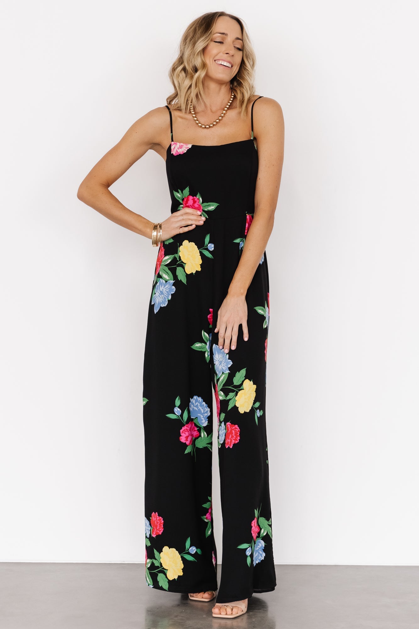 Brooklyn Wide Leg Jumpsuit | Black Floral Free Shipping Cheap Online