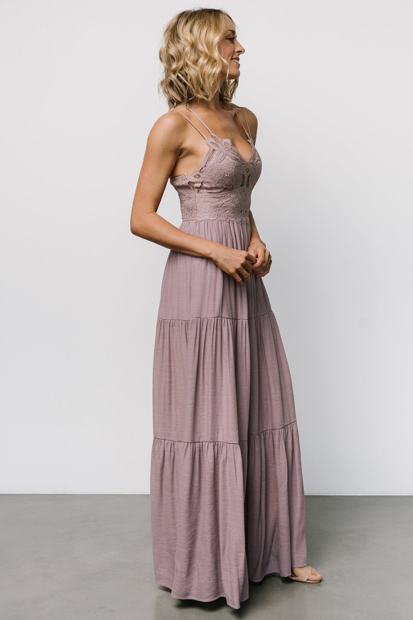 Summerlin Lace Top Maxi Dress | Dusty Mauve Cheap Sale Wiki