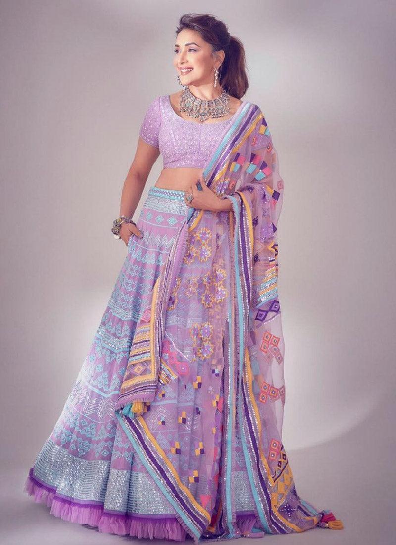 Attractive Purple Color with Soft Net Base Lehenga Newest Online