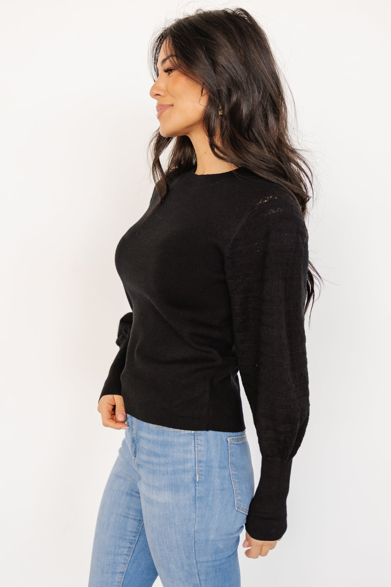 Jens Sweater Top | Black Clearance Store Sale Online