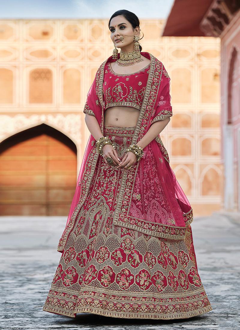 Heavenly Look Stone And Sequins Work Wedding Wear Pink Color Lehenga Really Cheap Shoes Online