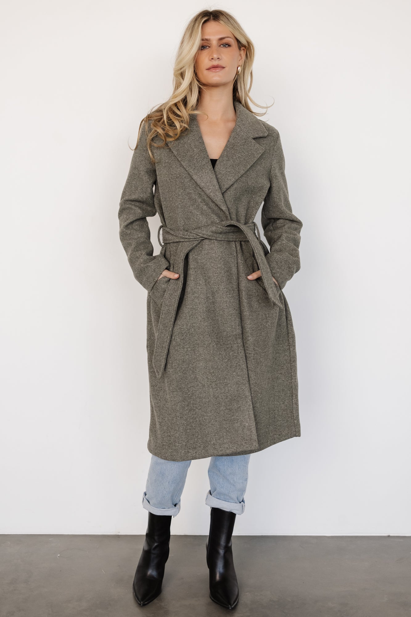 Valdez Long Coat | Olive Clearance Big Sale