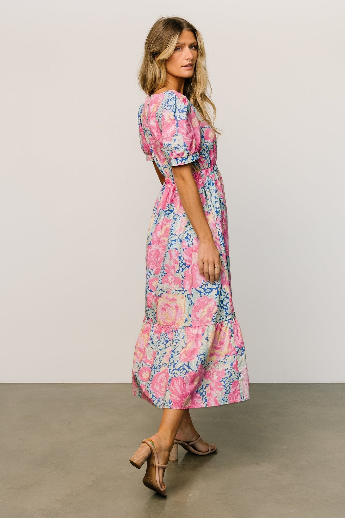 Myers Dress | Blue + Pink Floral Supply