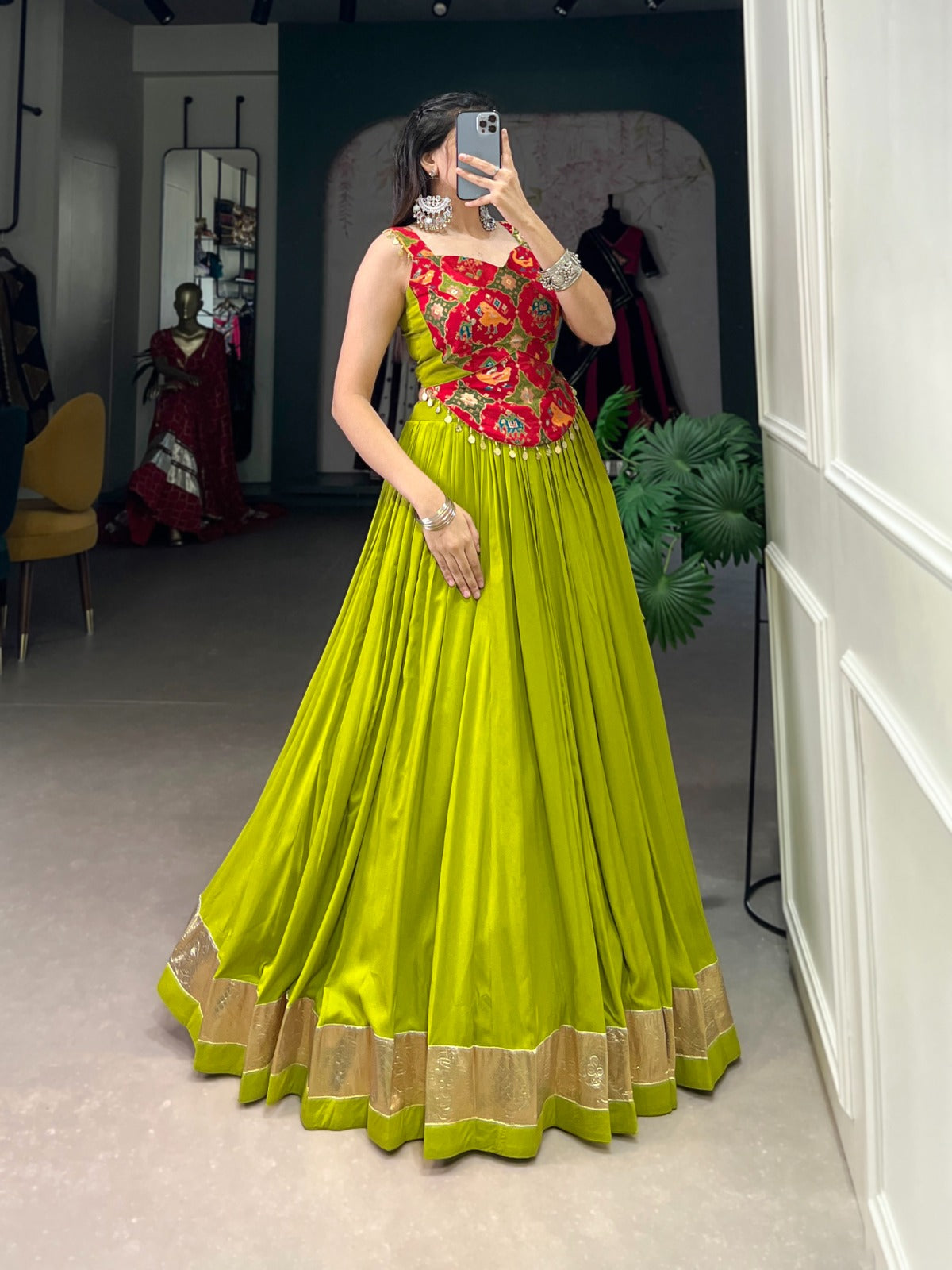 Enchanting Pure Rayon Embbosed Design Lehenga Choli Clearance Shop