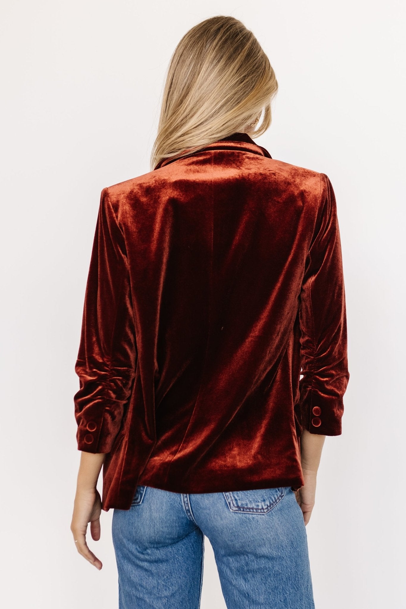 Brinton Velvet Blazer | Cinnamon Clearance Footlocker Pictures