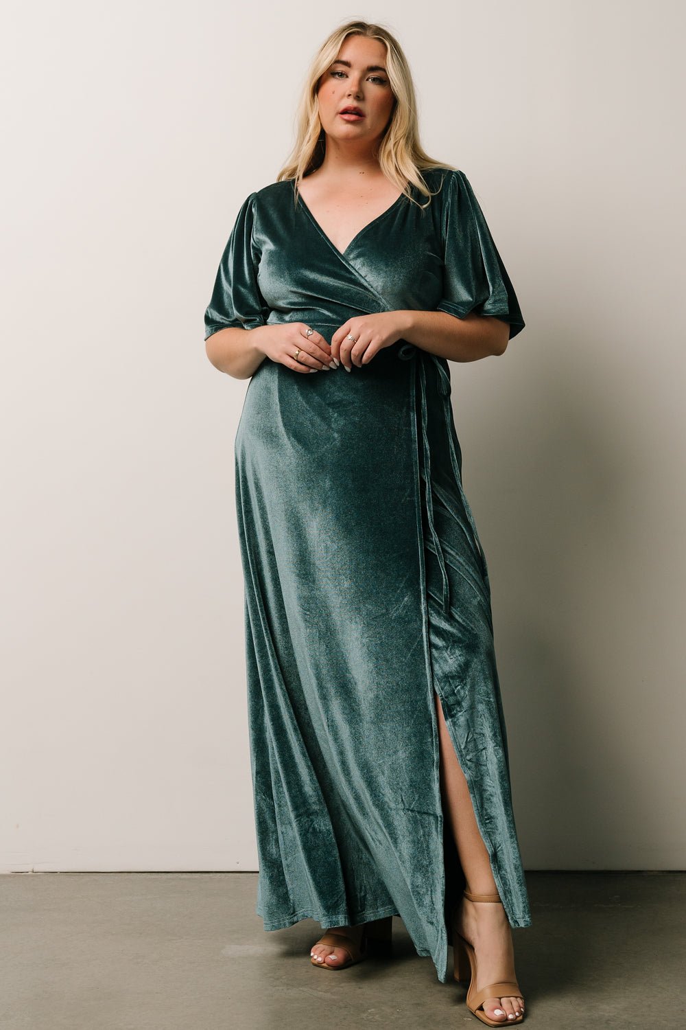 Meghan Velvet Wrap Maxi Dress | Persian Blue Buy Cheap Wiki