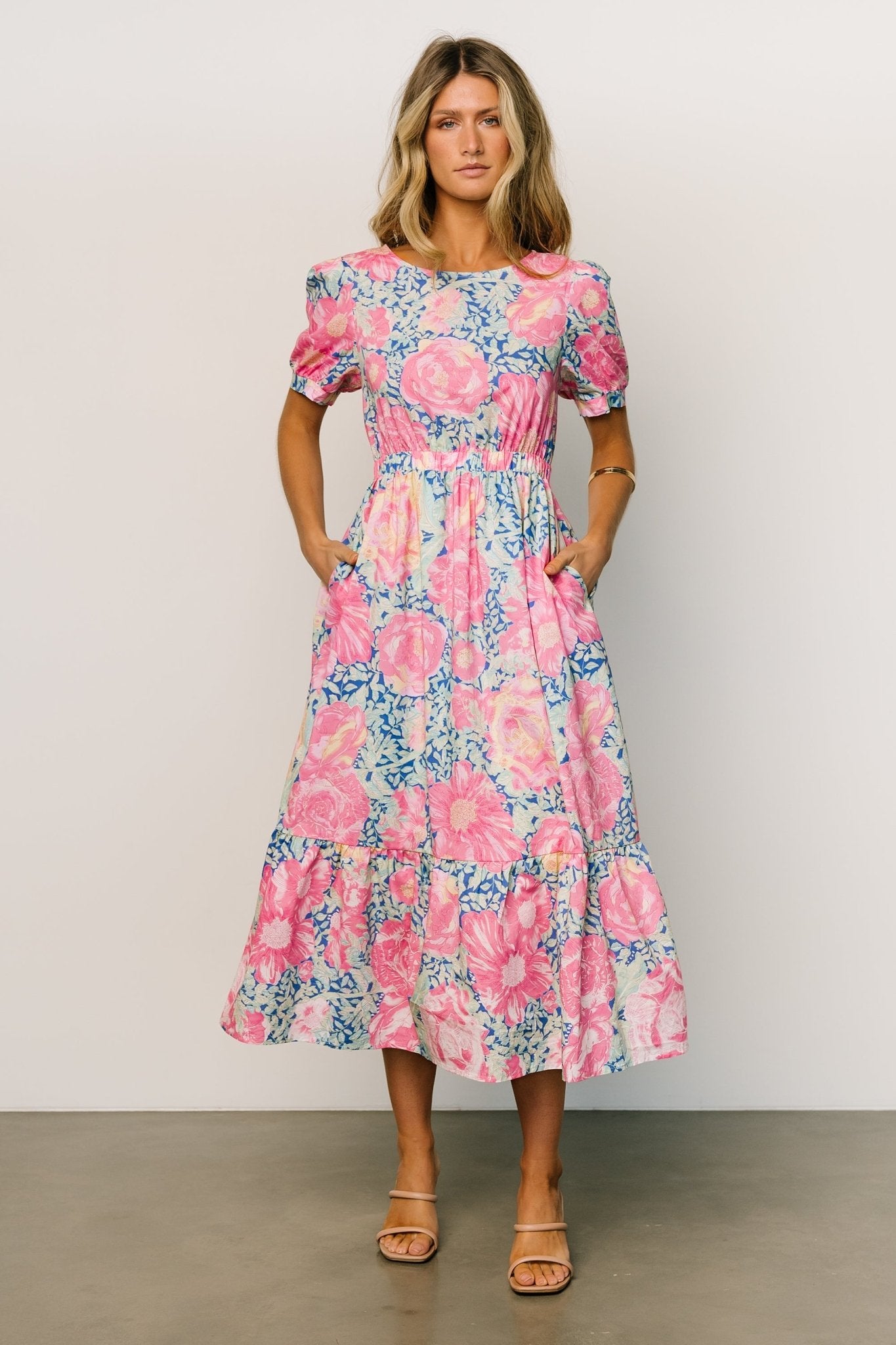 Myers Dress | Blue + Pink Floral Supply