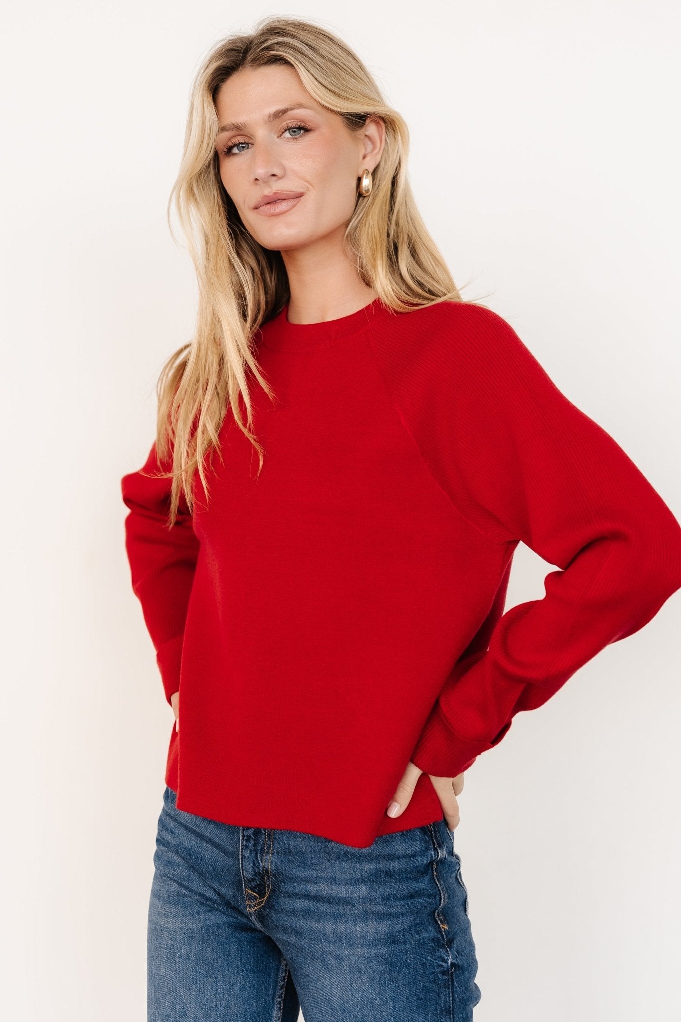 Helena Knit Sweater | Red Pay With Visa Cheap Online