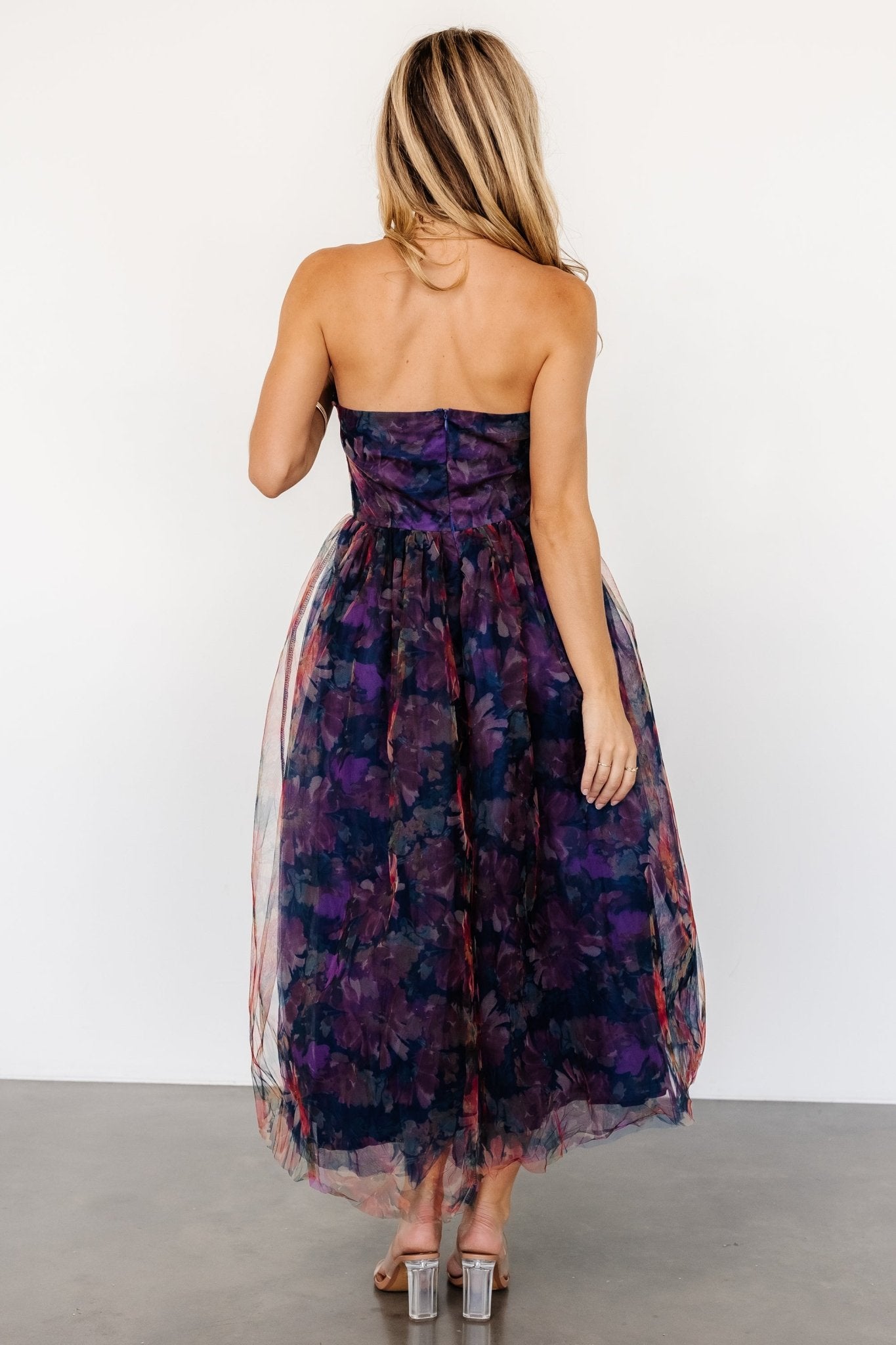 Cristelle Strapless Dress | Navy Multi Floral Release Dates Sale Online