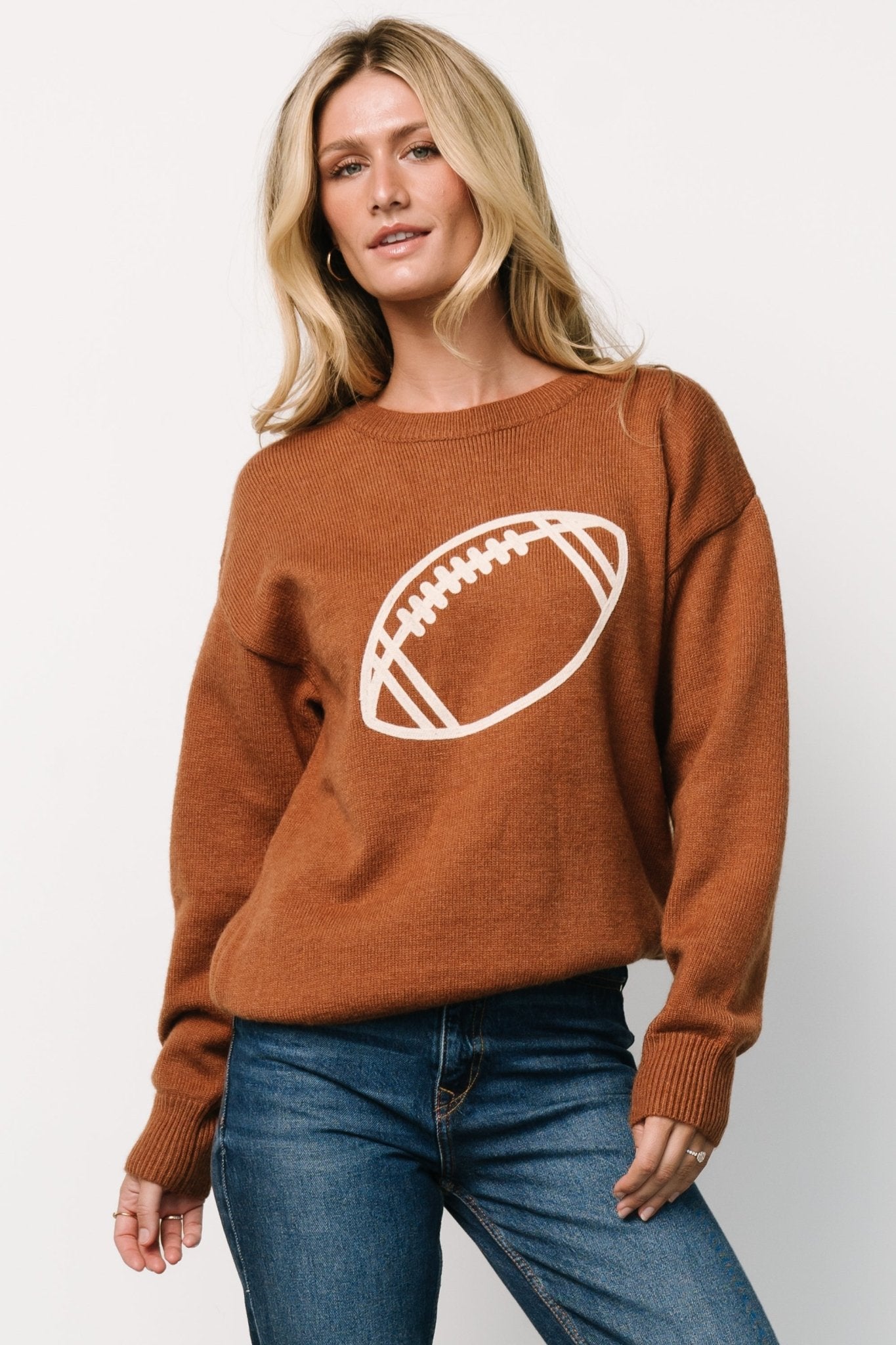 Kelce Sweater | Brown Cheap Outlet Locations