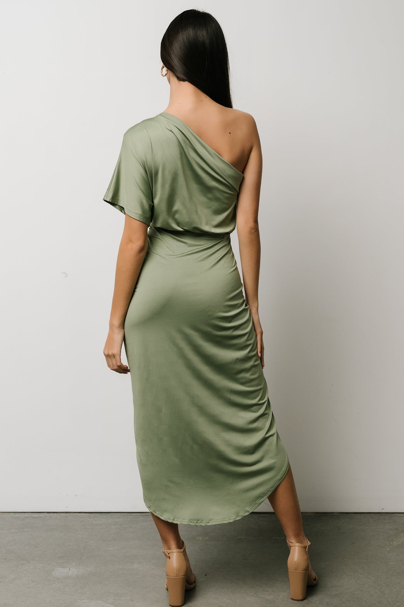 Addison Midi Dress | Dusty Sage Quality Original