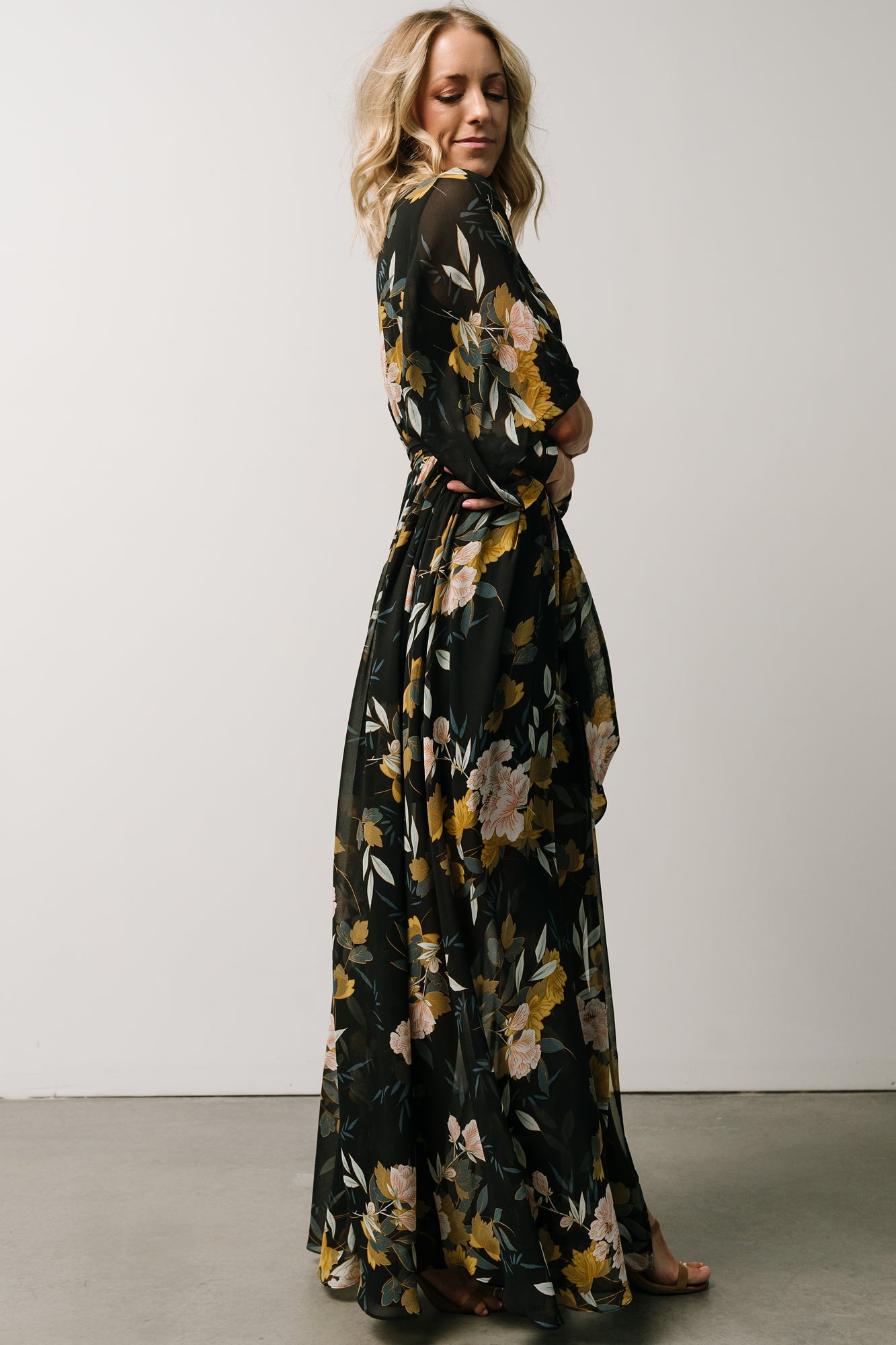 Kia Kimono Maxi Dress | Midnight Floral Online