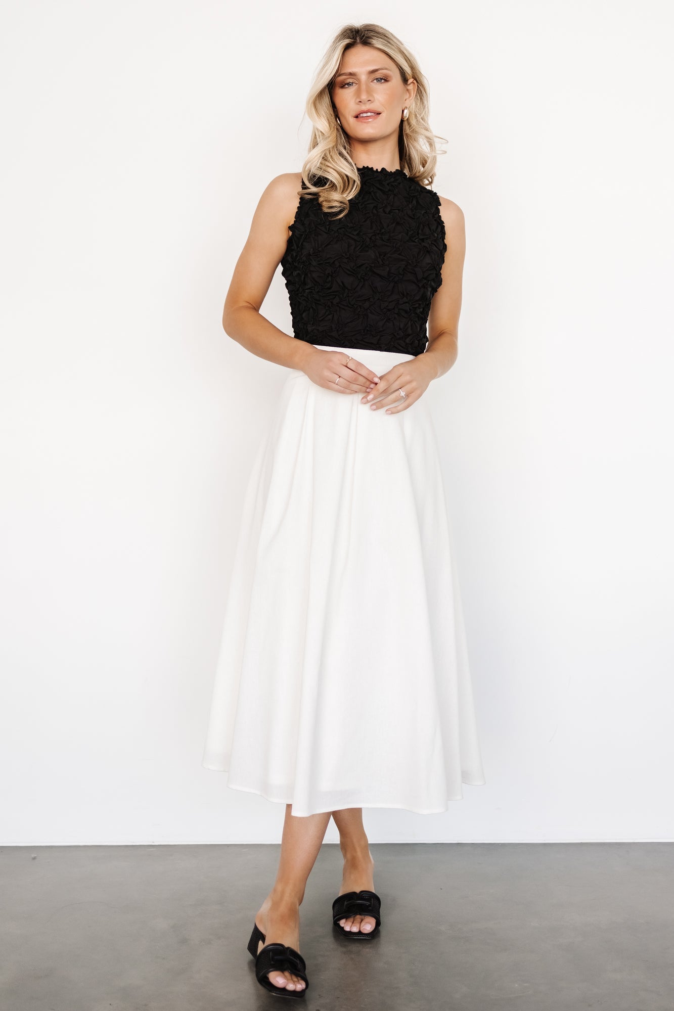 Katie Pleated Midi Skirt | Off White Wide Range Of Sale Online