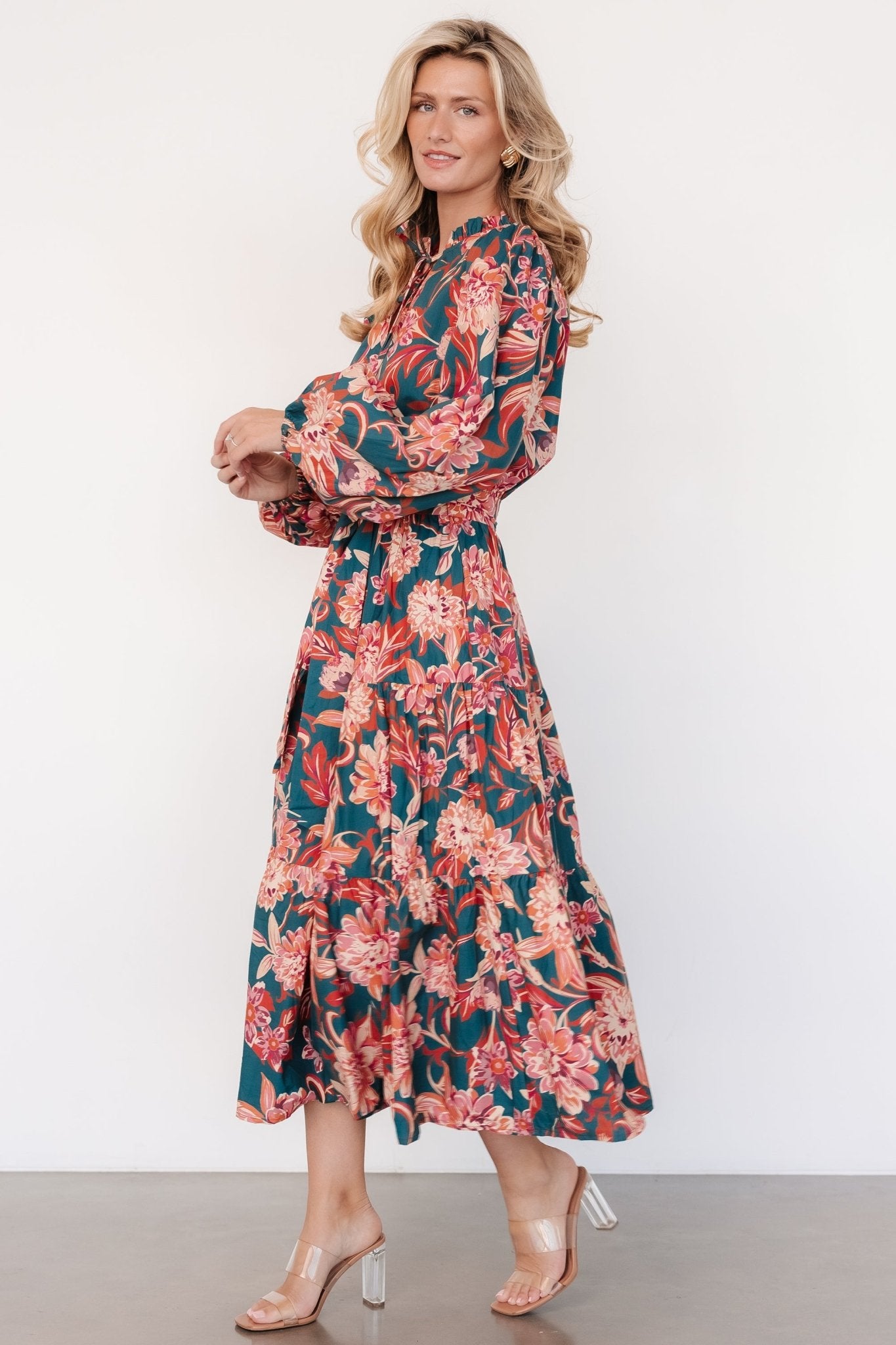 Charleston Dress | Jade Multi Floral Sale Low Cost