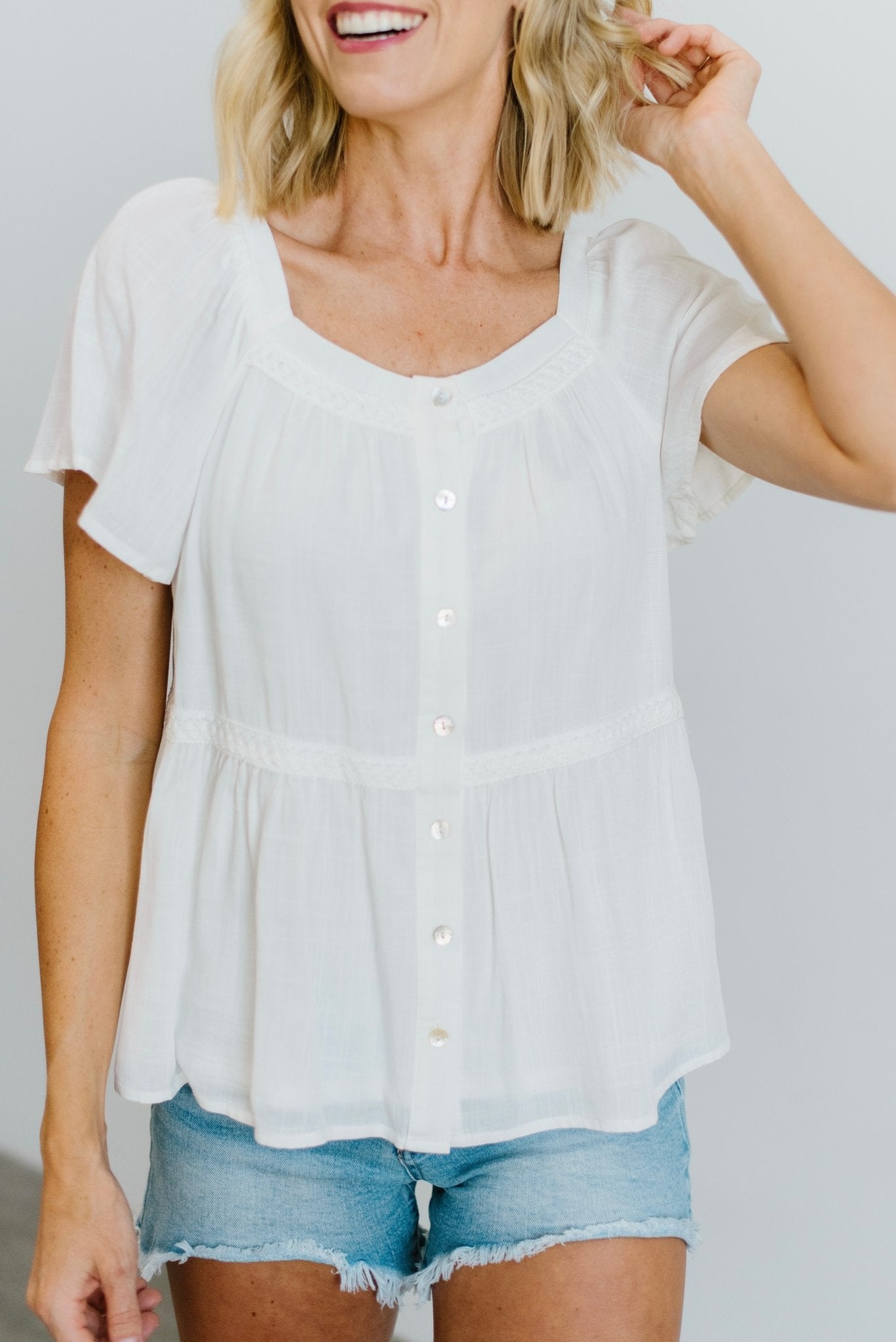 Unity Button Up Top | Off White Buy Cheap Countdown Package