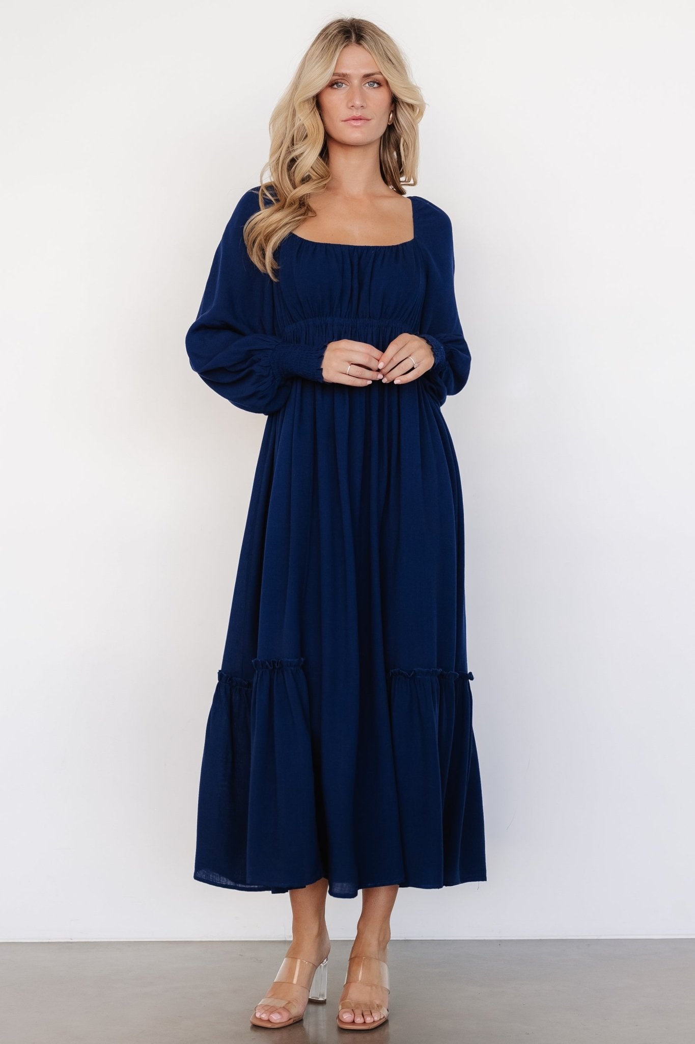 Vienna Long Sleeve Dress | Navy Supply