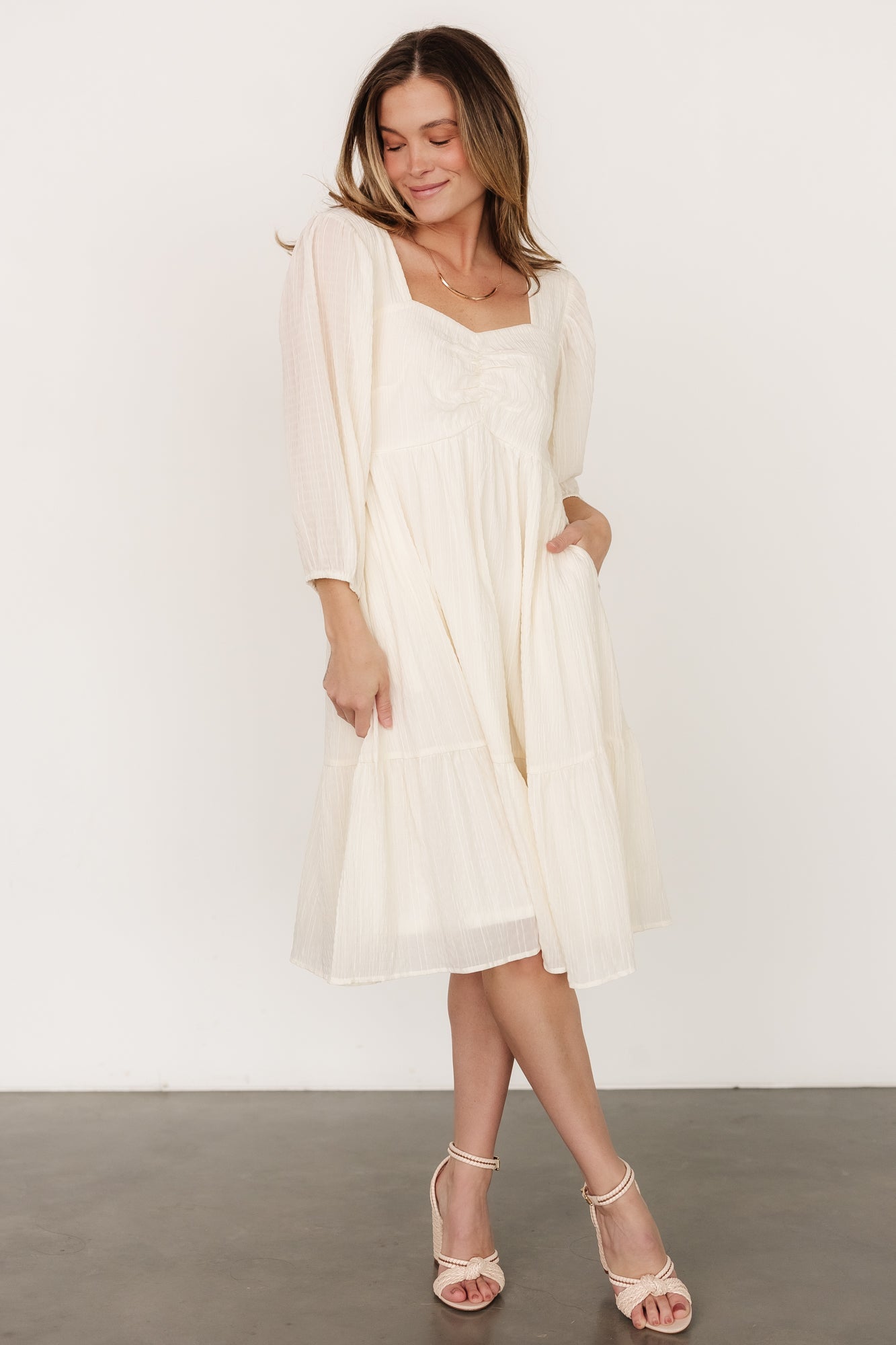 Vaeda Midi Dress | Cream Cheap In China