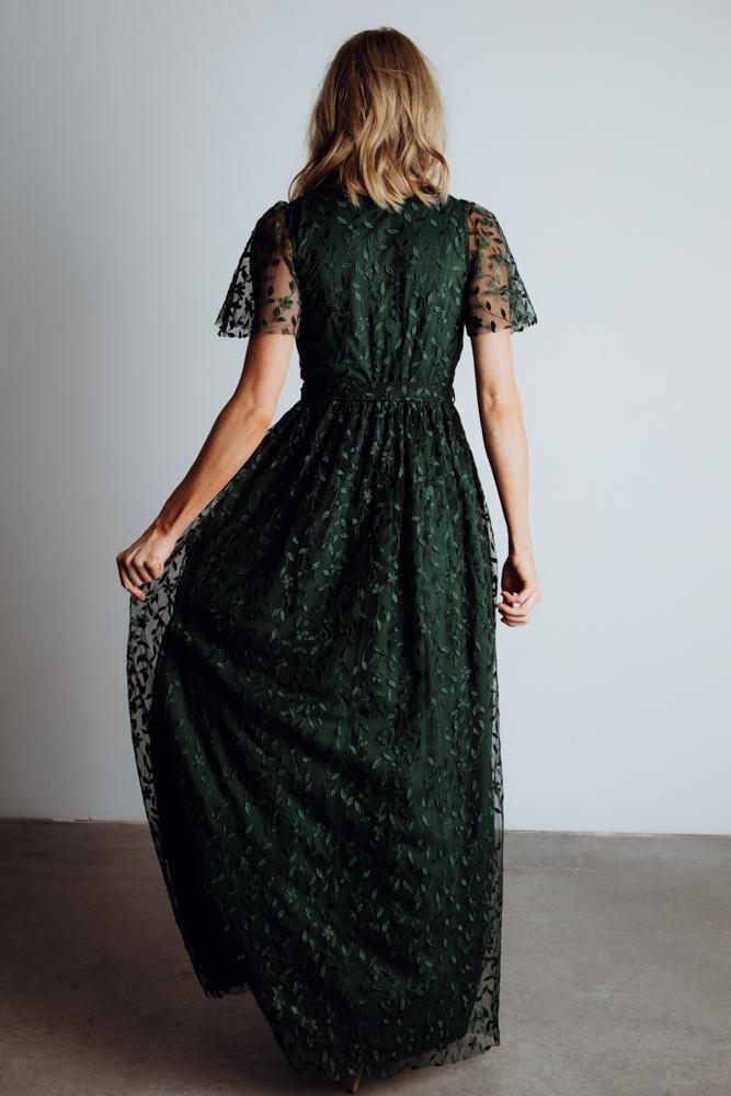 Marseille Embossed Maxi Dress | Green Clearance Online Amazon