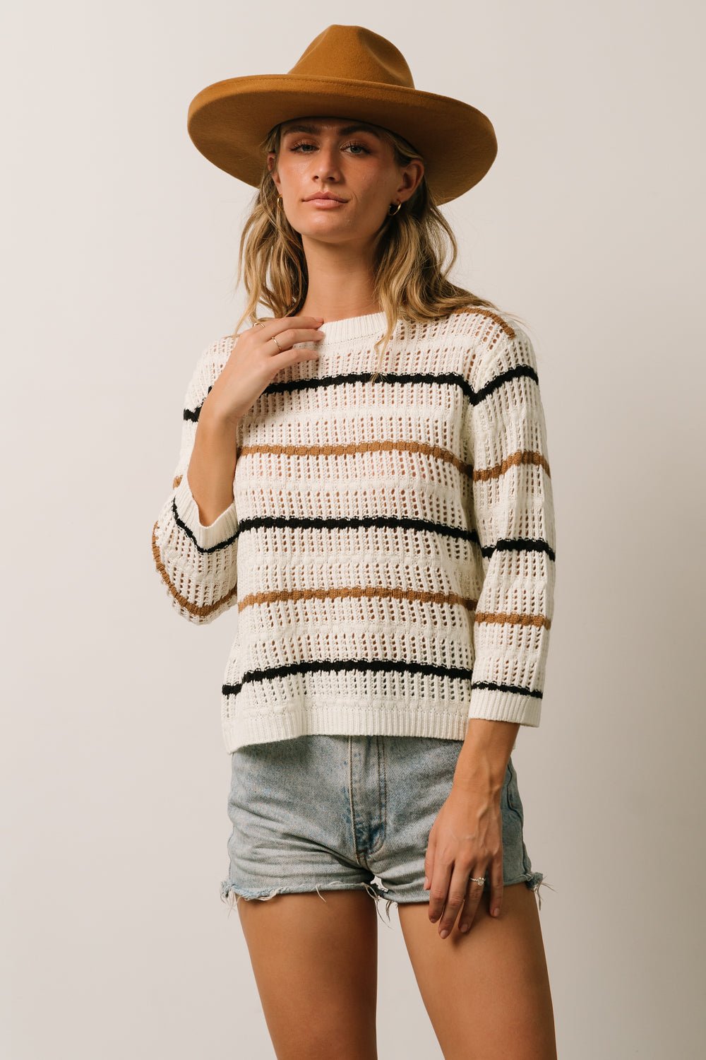 Sundance Knit Sweater Top | Ivory Multi Stripe Sale Fashion