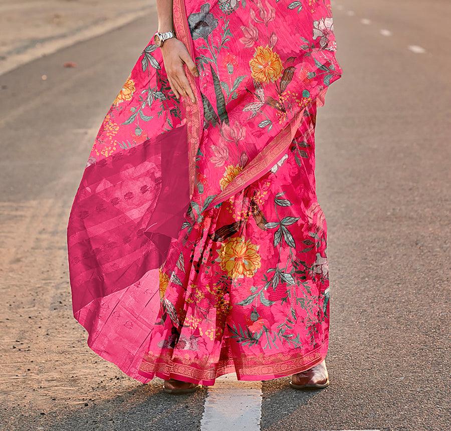 Exquisite and Enchanting Red and Green Silk Saree with Intricate Blouse Outlet Release Dates