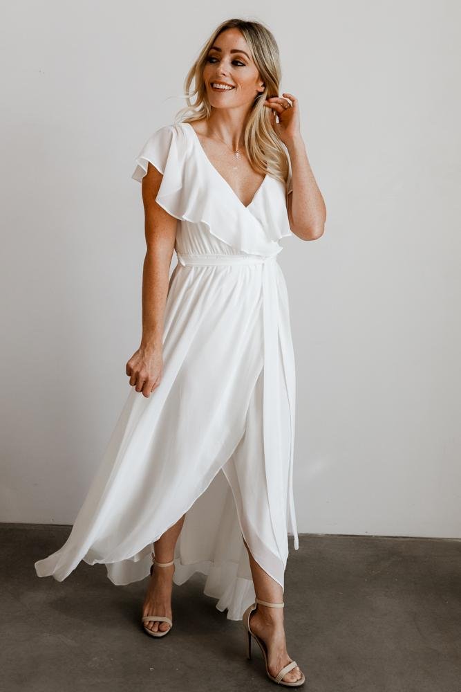 Katya Ruffle Maxi Dress | White Free Shipping Good Selling