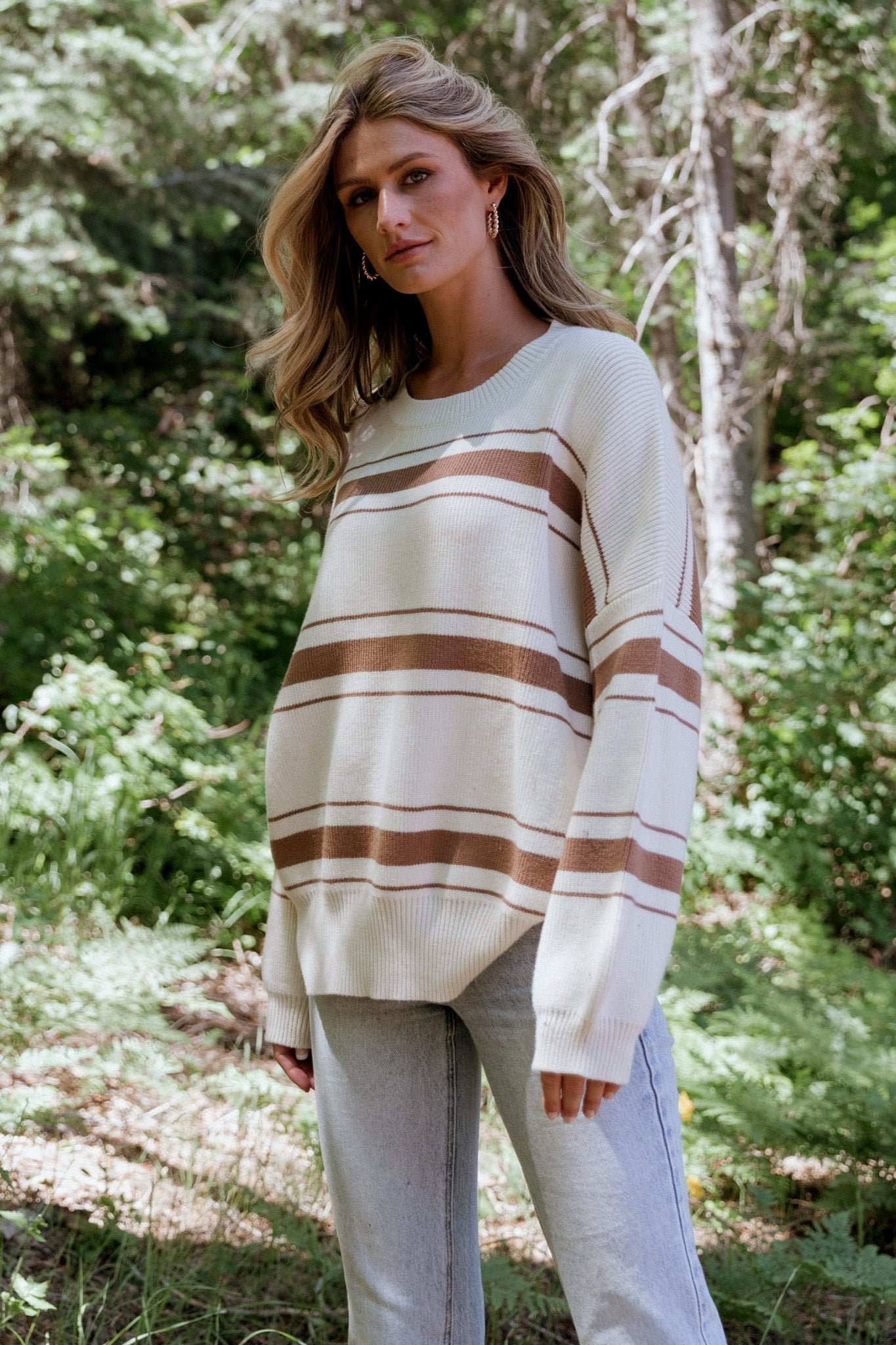 Charlie Striped Sweater | Taupe Factory Outlet Cheap Online