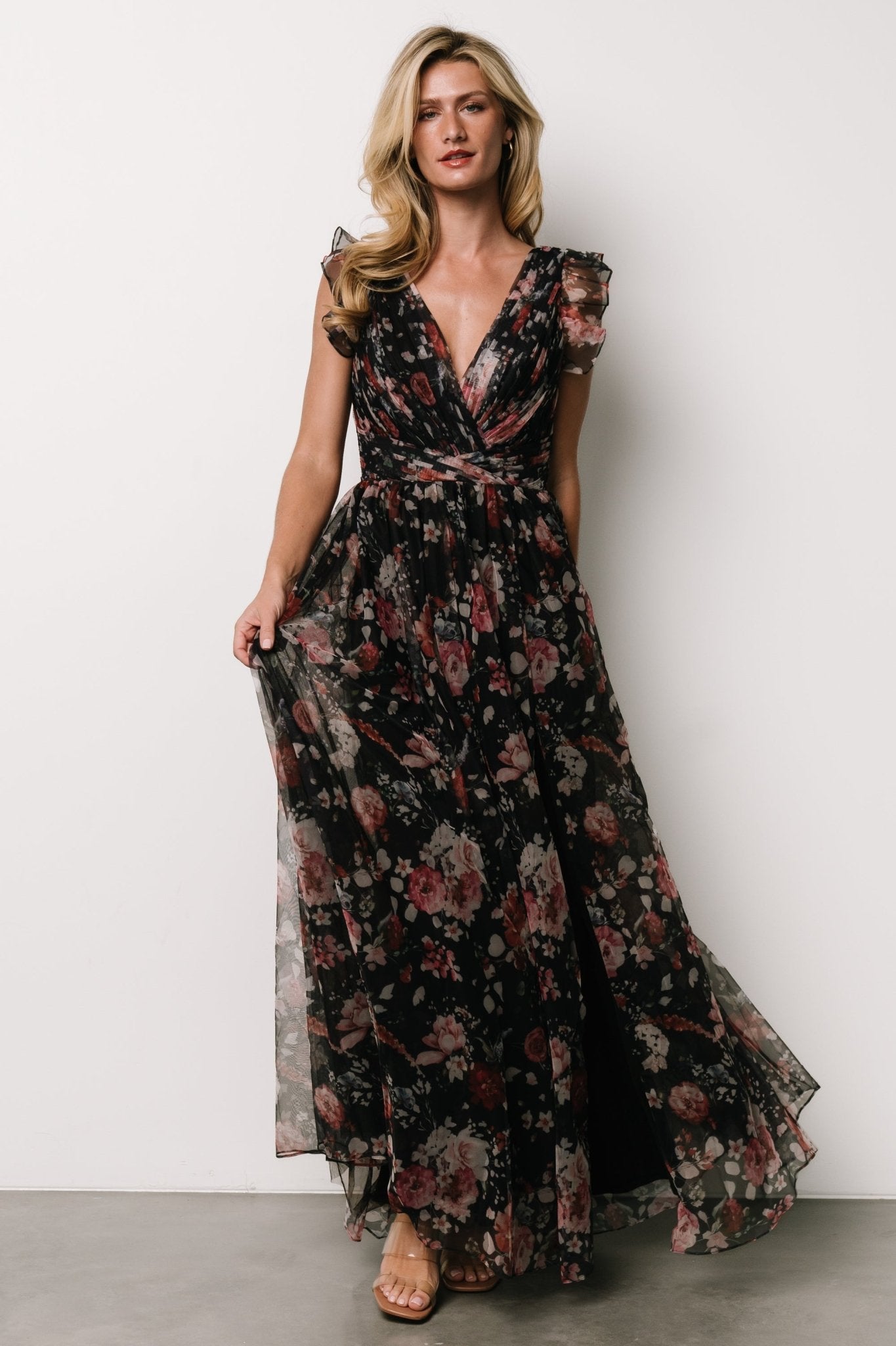 Dimitra Maxi Dress | Black Floral Brand New Unisex Sale Online