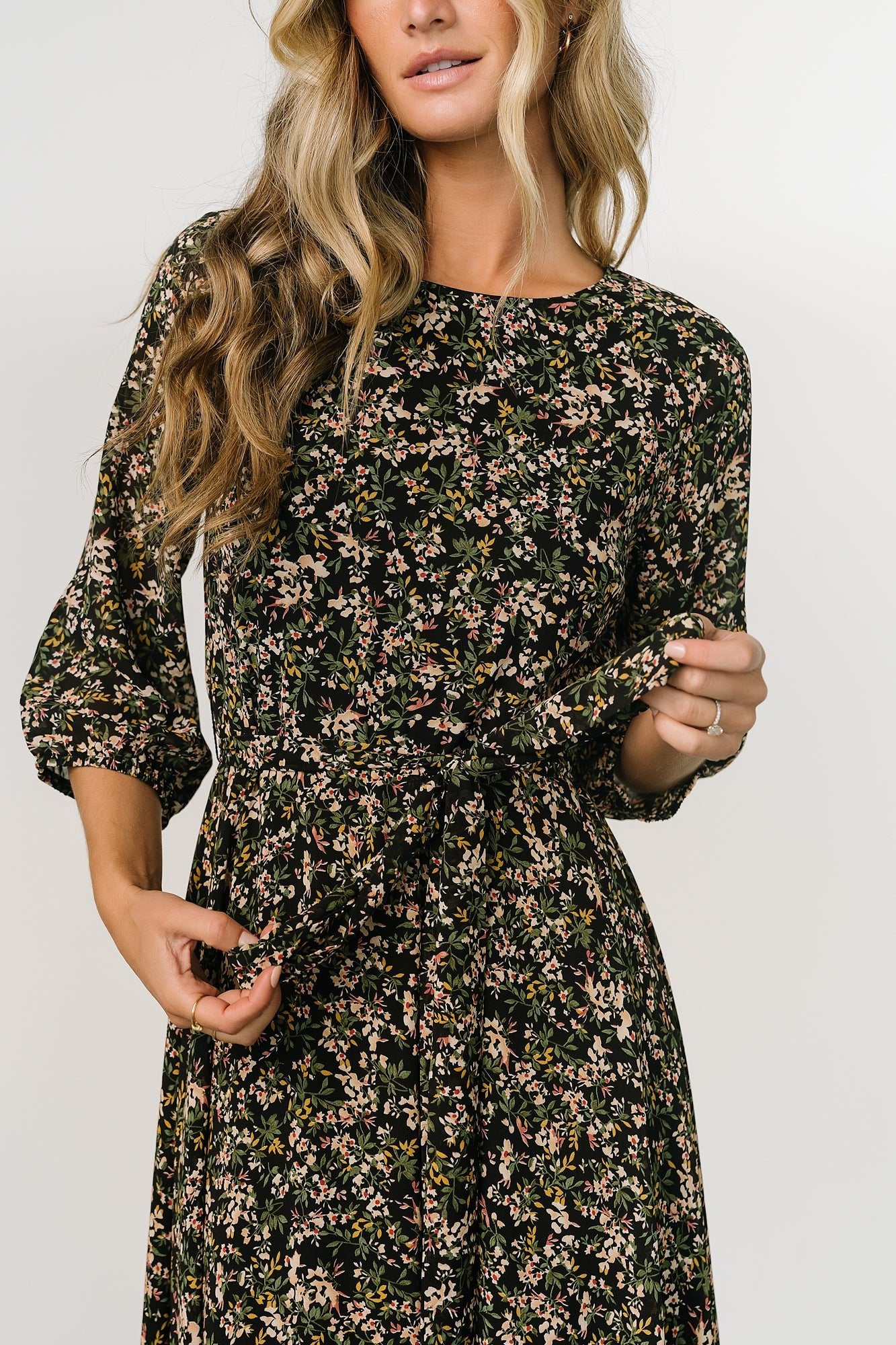 Rebecca Maxi Dress | Black Floral Cheap Pice From China