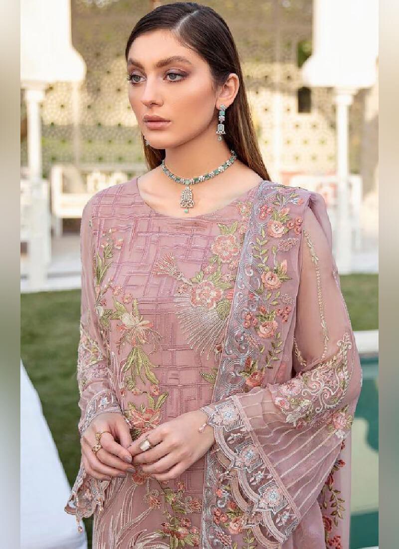 Admirable Pink color With Georgette Base Pakistani Suit 100% Authentic Cheap Online