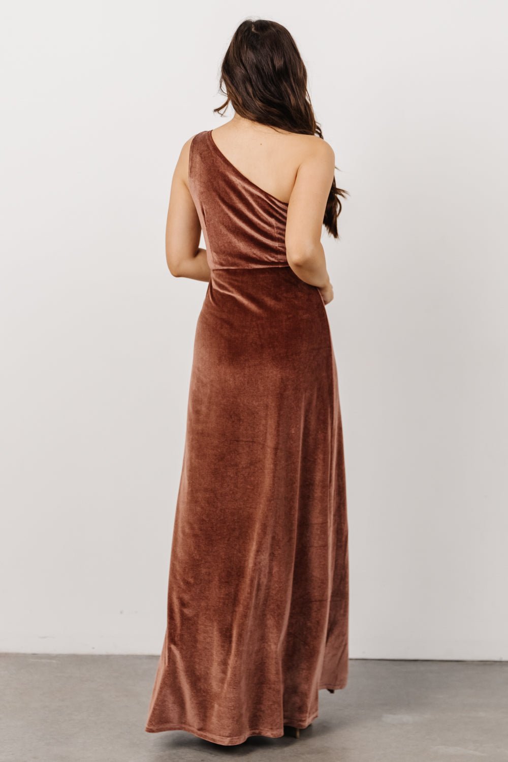 Tatiana Velvet One Shoulder Maxi Dress | Desert Rose Buy Online Cheap