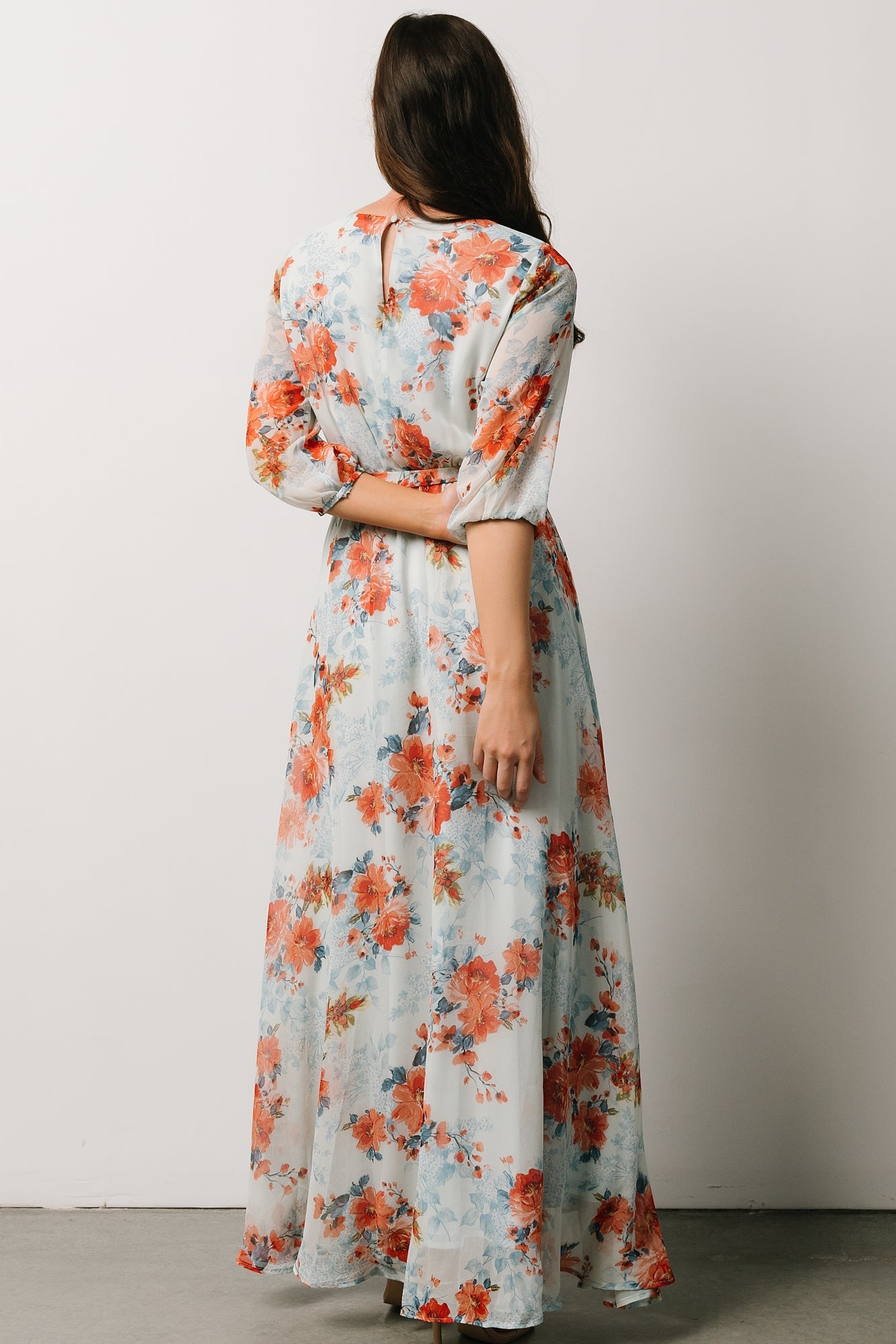 Rebecca Maxi Dress | Blue + Coral Blossom Buy Cheap Pay With Visa