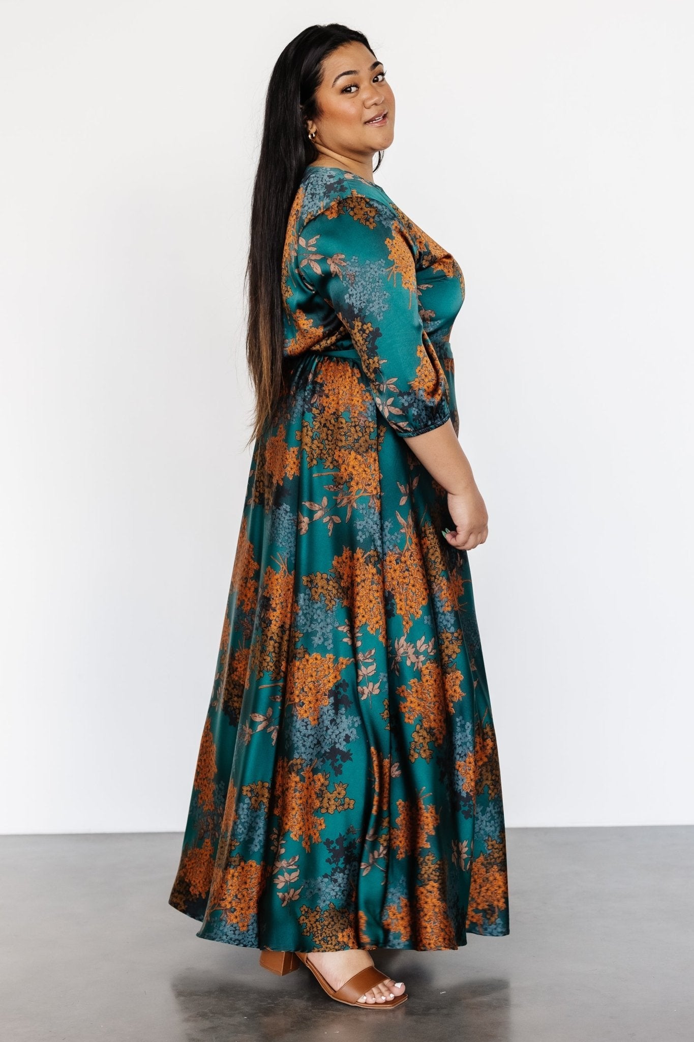 Paula Satin Maxi Dress | Jade Multi Store Sale Online