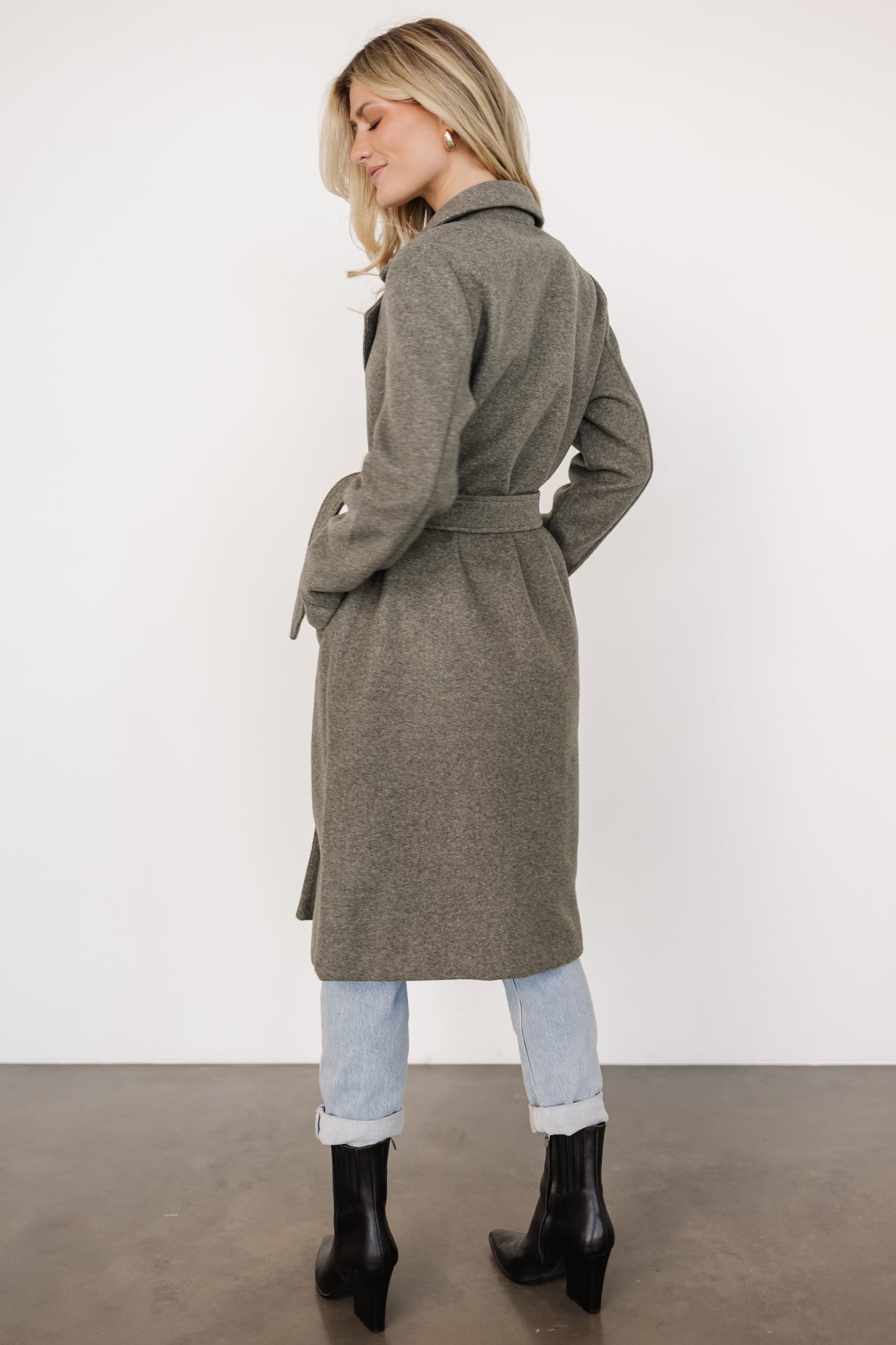 Valdez Long Coat | Olive Clearance Big Sale