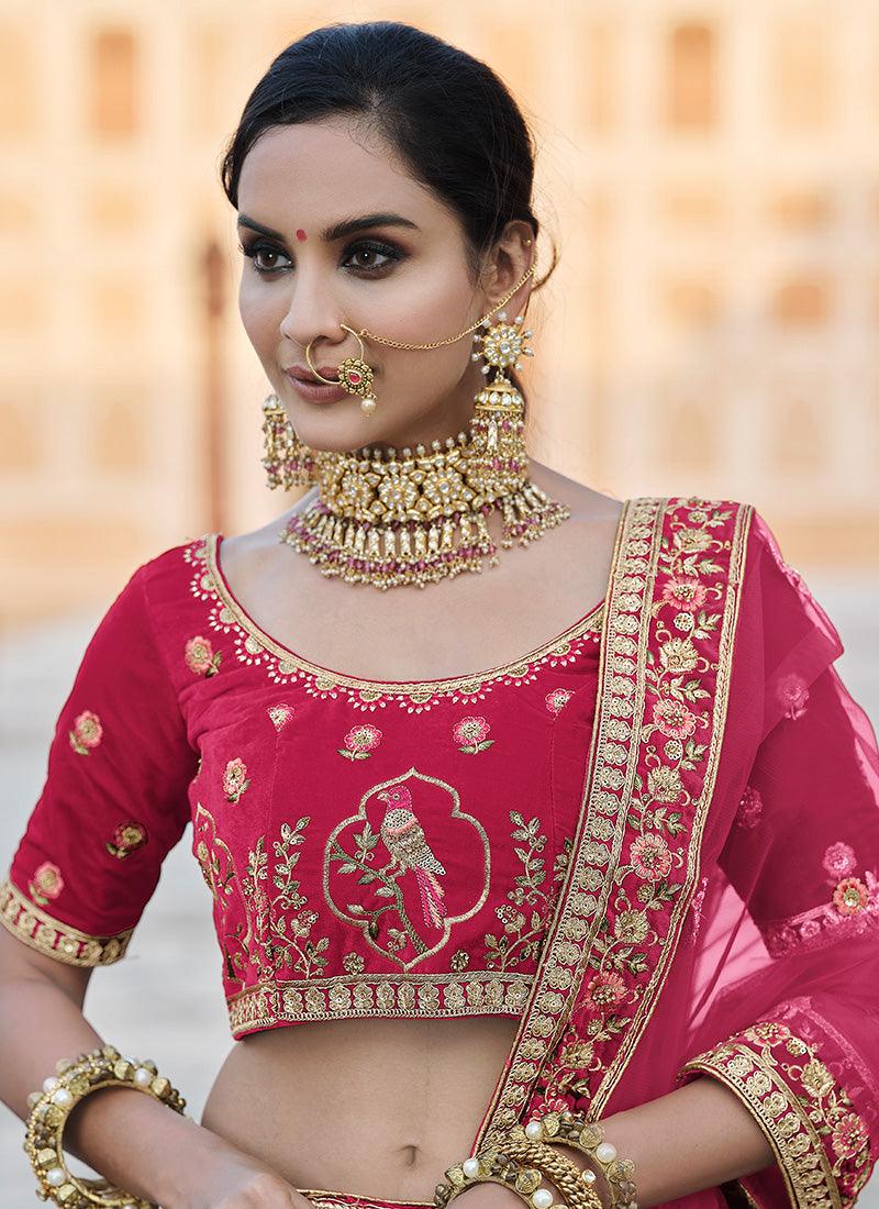 Heavenly Look Stone And Sequins Work Wedding Wear Pink Color Lehenga Really Cheap Shoes Online