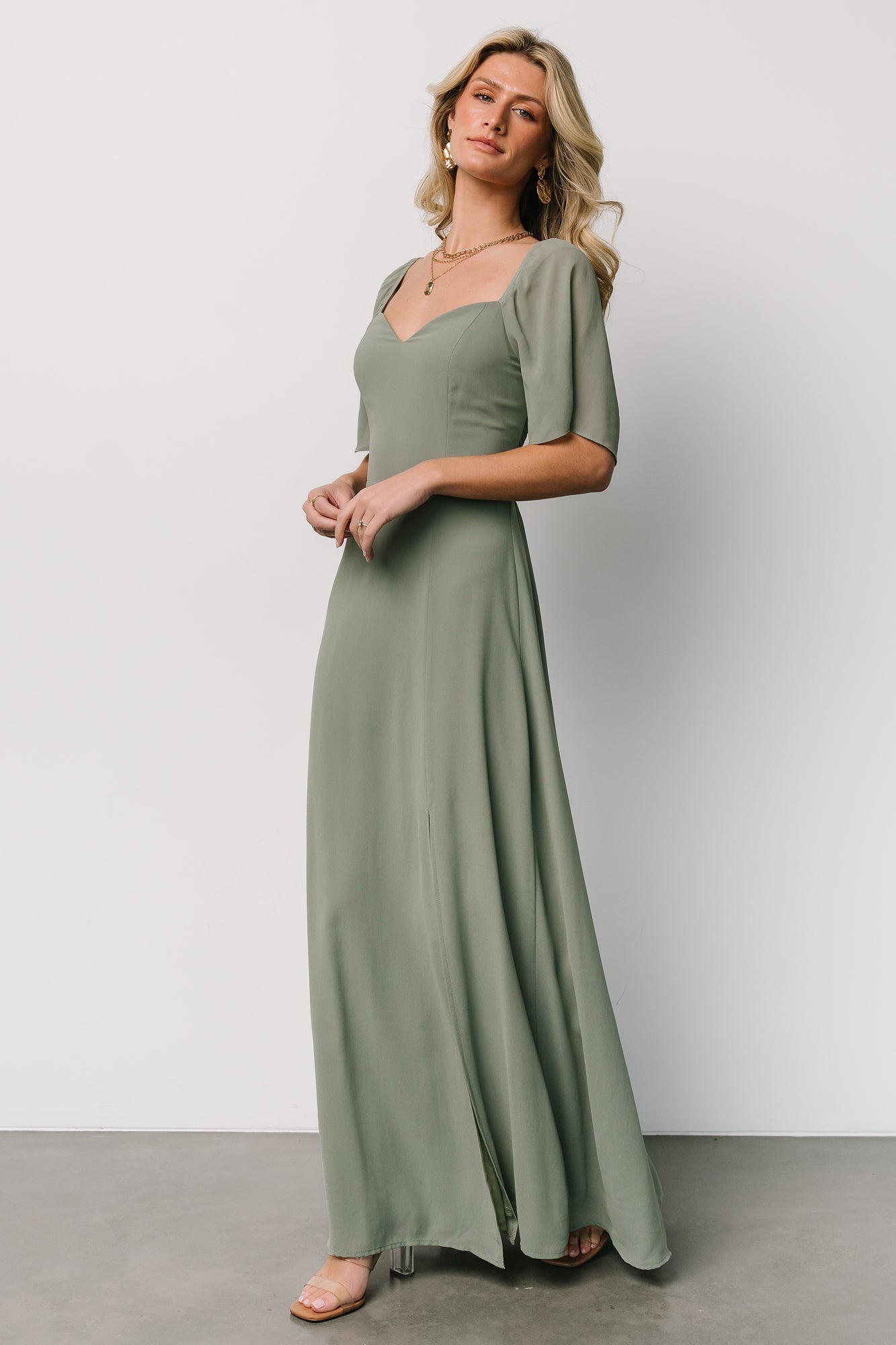 Sierra Sweetheart Maxi Dress | Eucalyptus Best Seller Cheap Pice