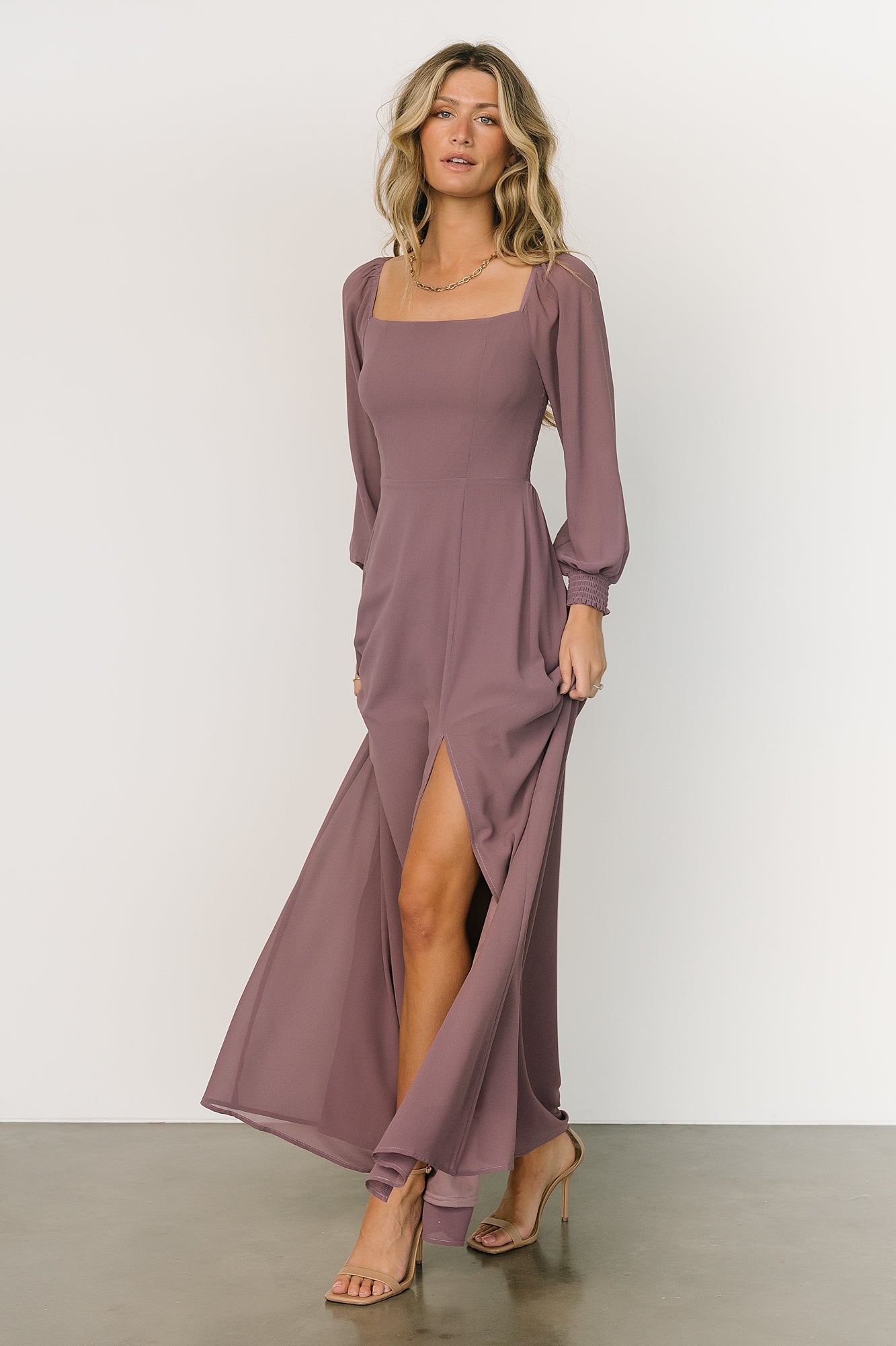 Giselle Maxi Dress | Vintage Plum Cheap Brand New Unisex