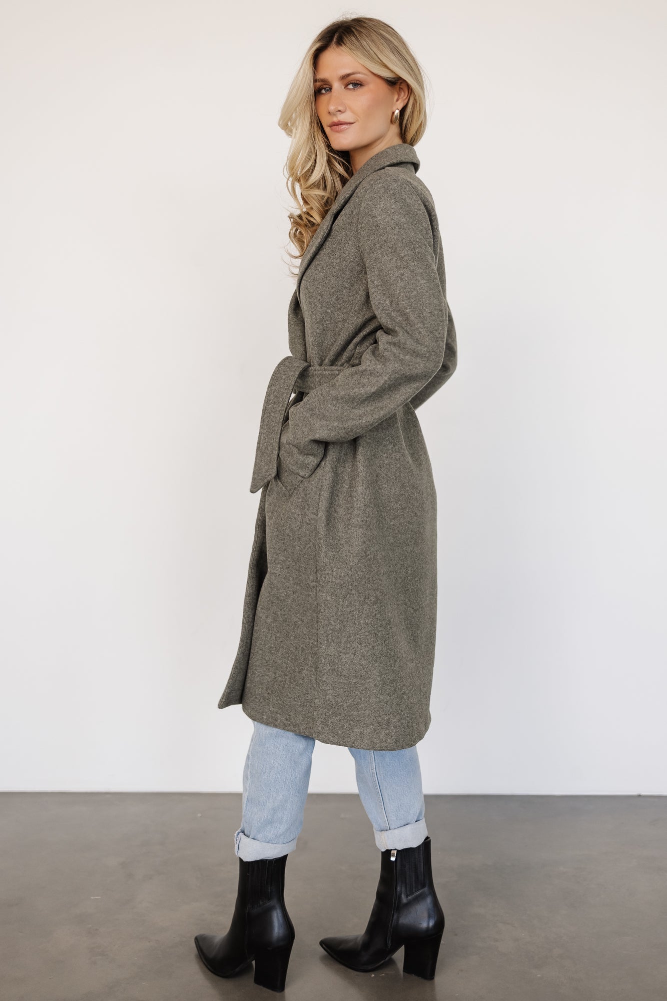 Valdez Long Coat | Olive Clearance Big Sale