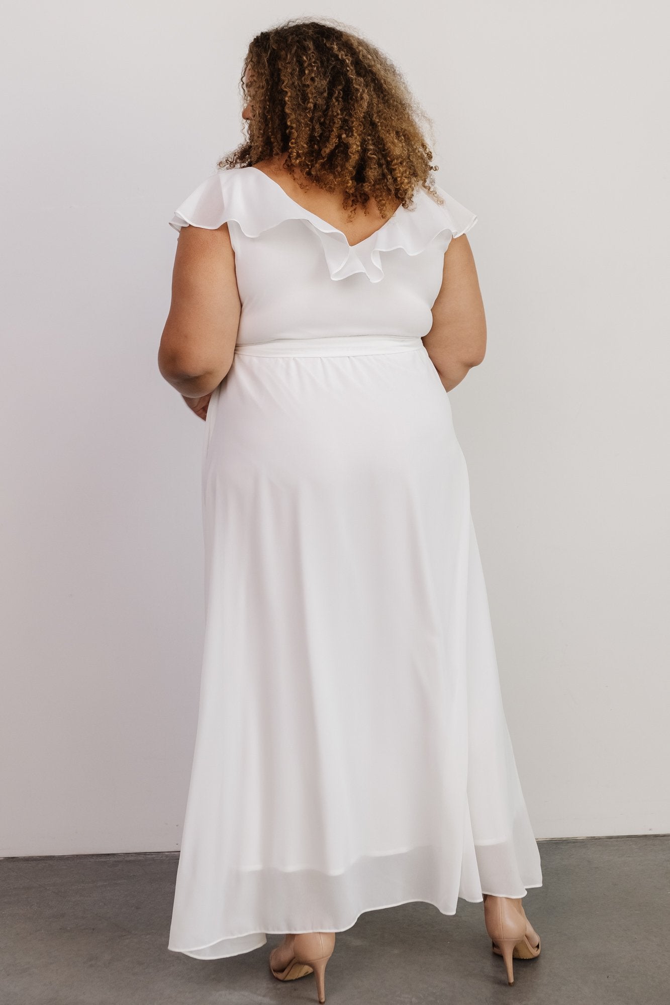 Katya Ruffle Maxi Dress | White Free Shipping Good Selling