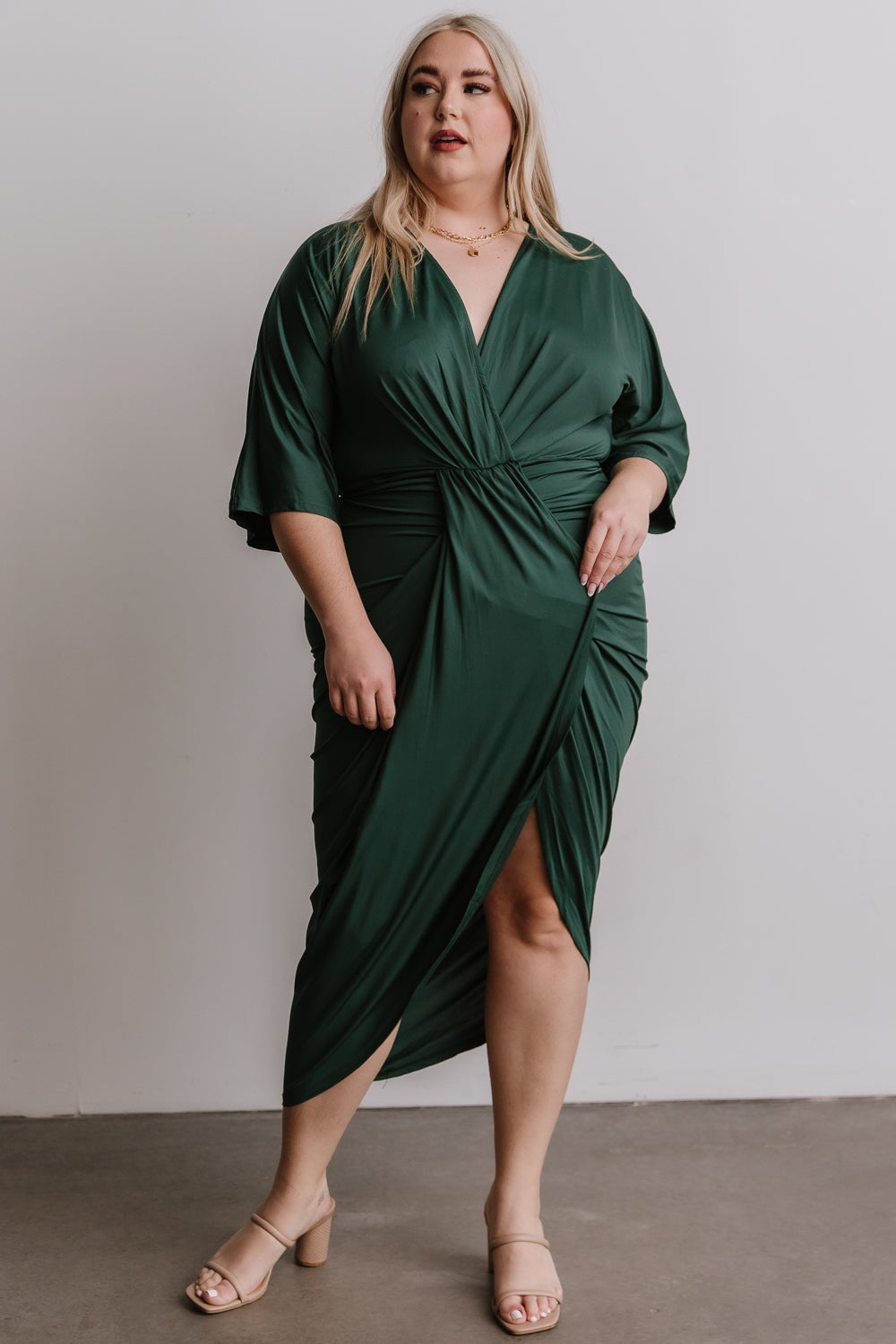 Mimi Midi Dress | Hunter Green Fast Delivery Online