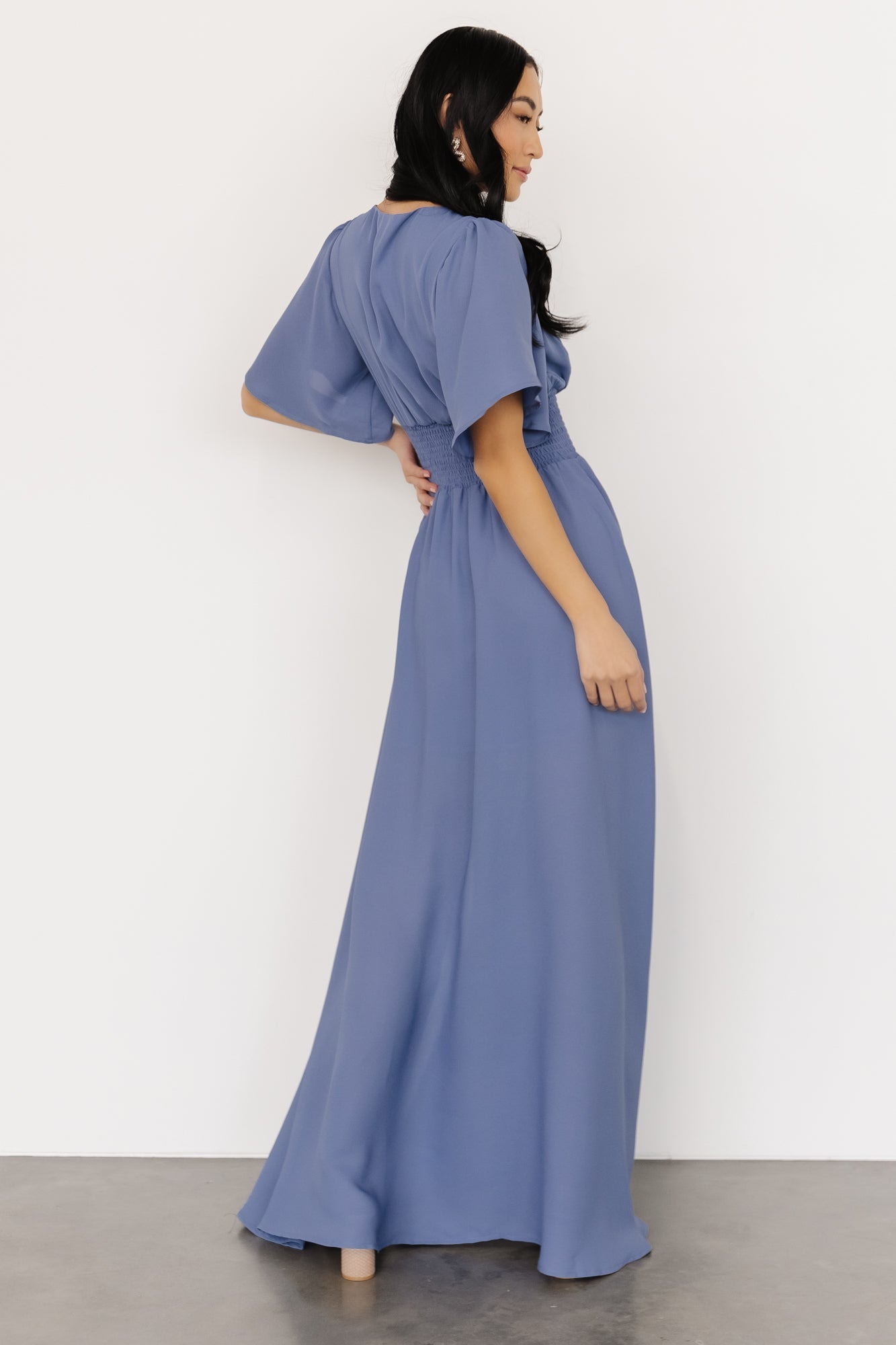 Verona Smocked Maxi Dress | Blue Buy Cheap Largest Supplier