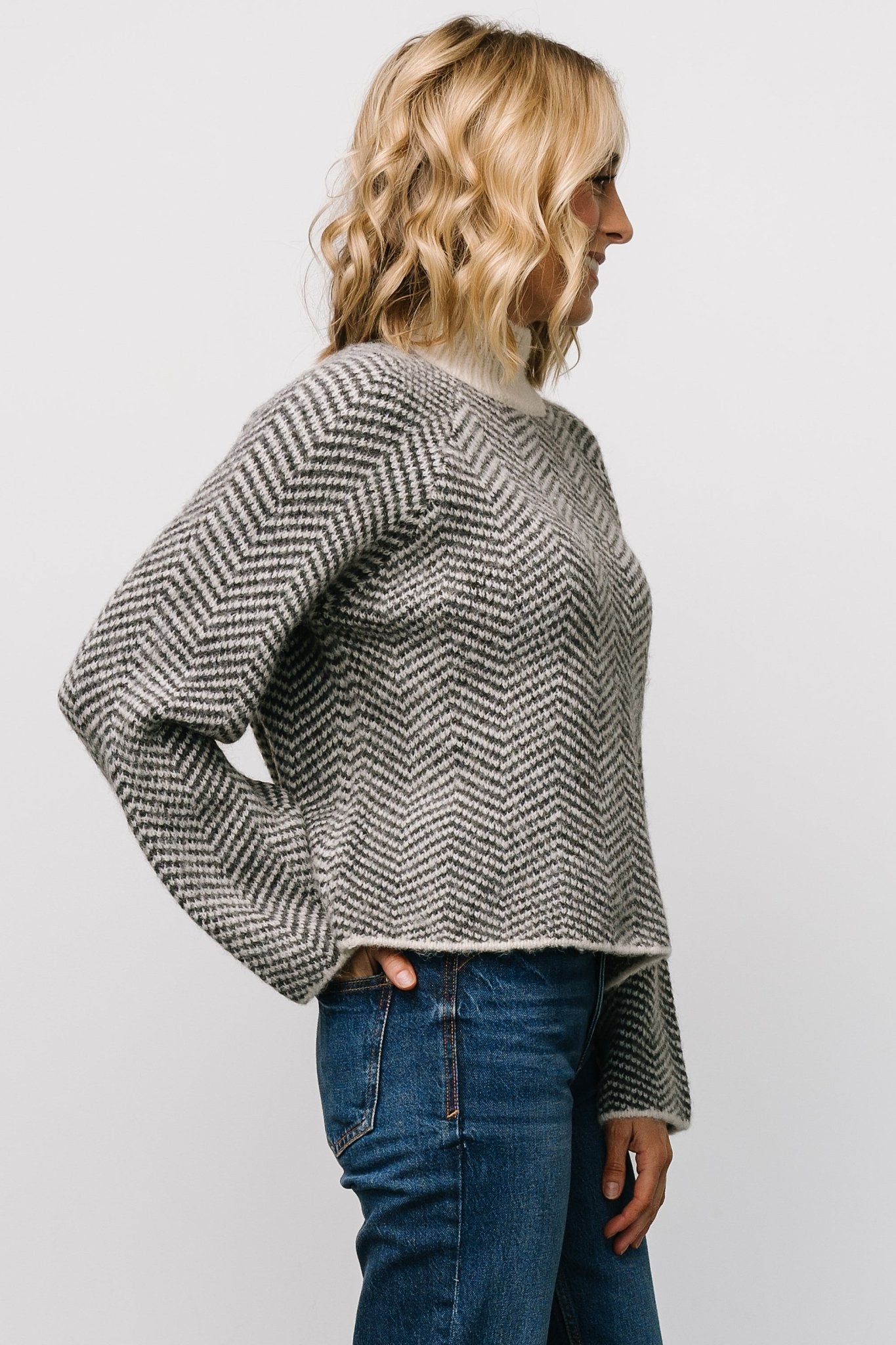 Trisha Knit Sweater | Ivory Stripe Choice Online