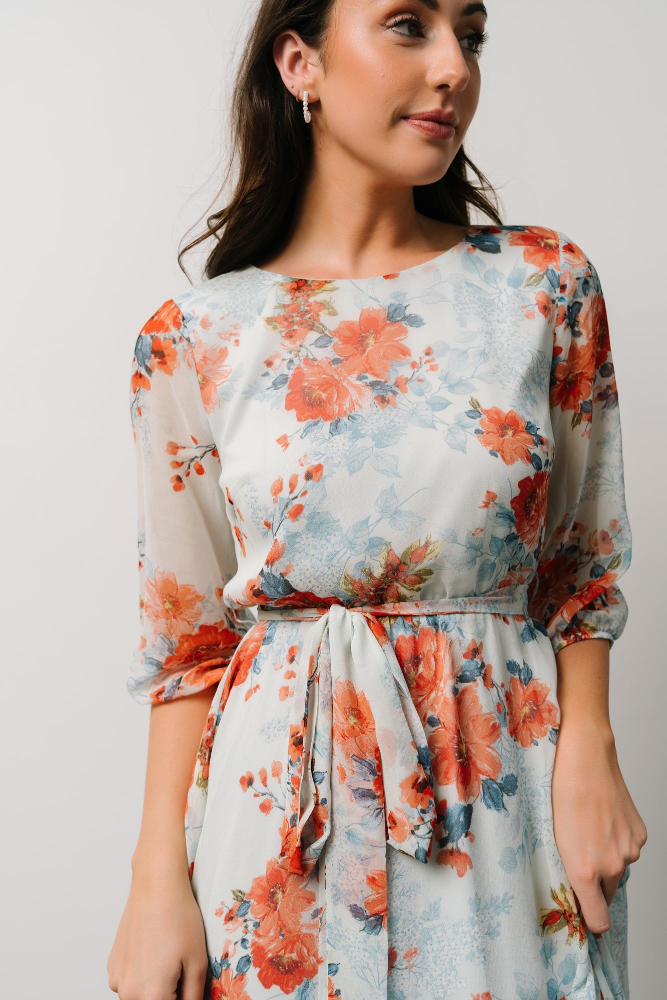 Rebecca Maxi Dress | Blue + Coral Blossom Buy Cheap Pay With Visa