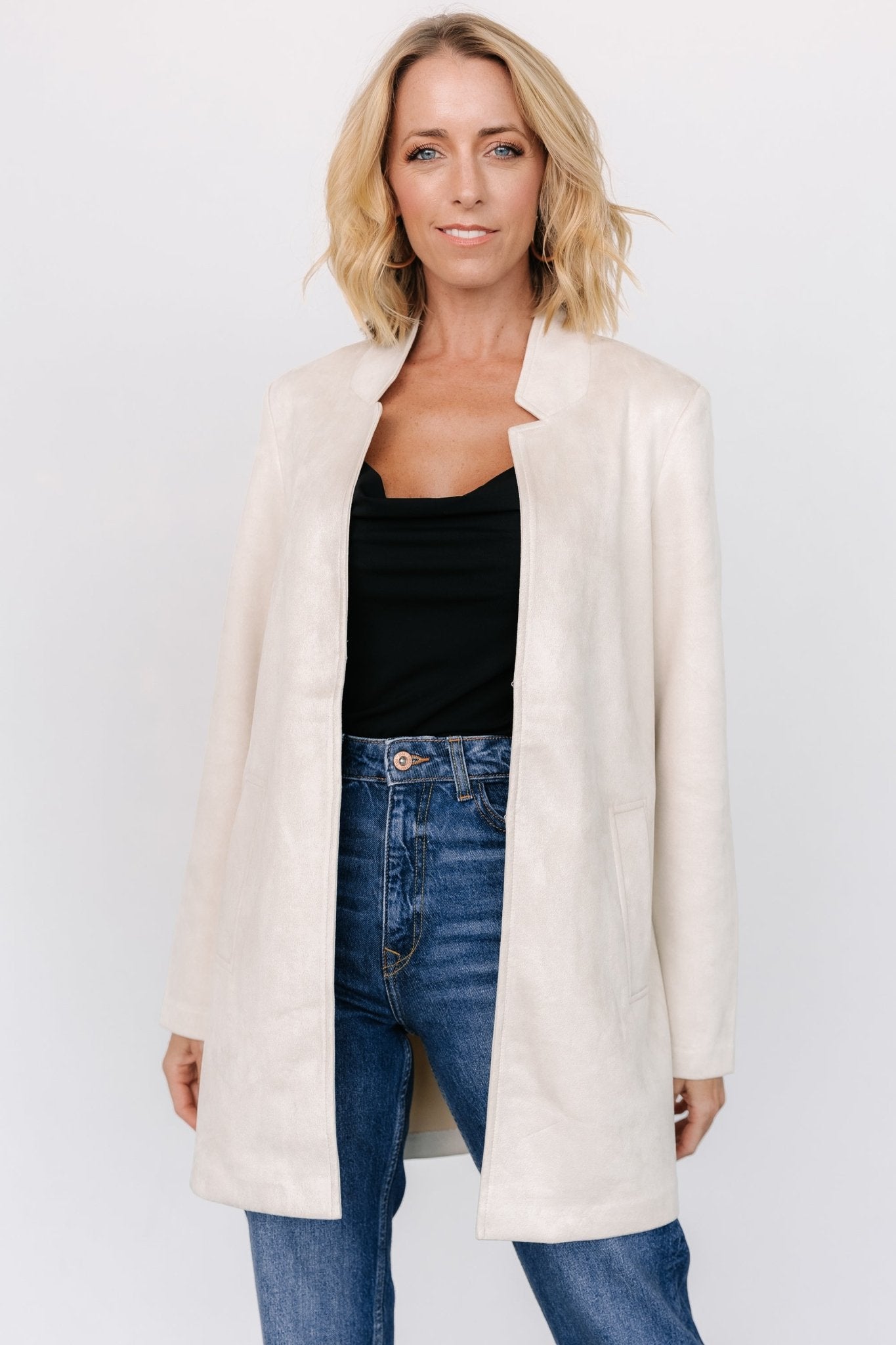 Queenie Faux Suede Jacket | Oatmeal 2025 New