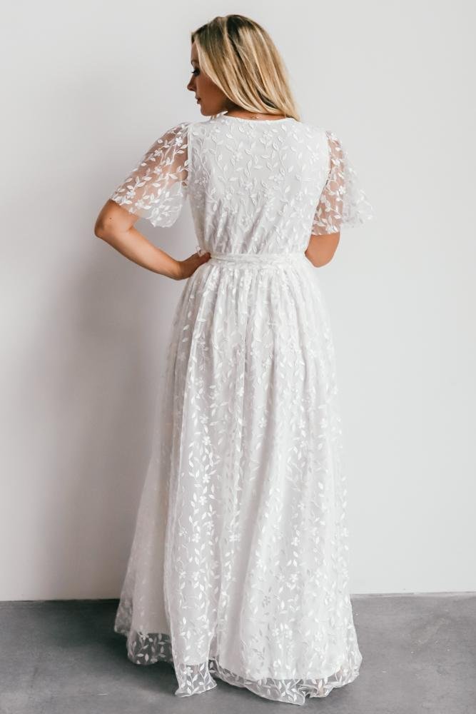 Marseille Embossed Maxi Dress | White Online Shop From China