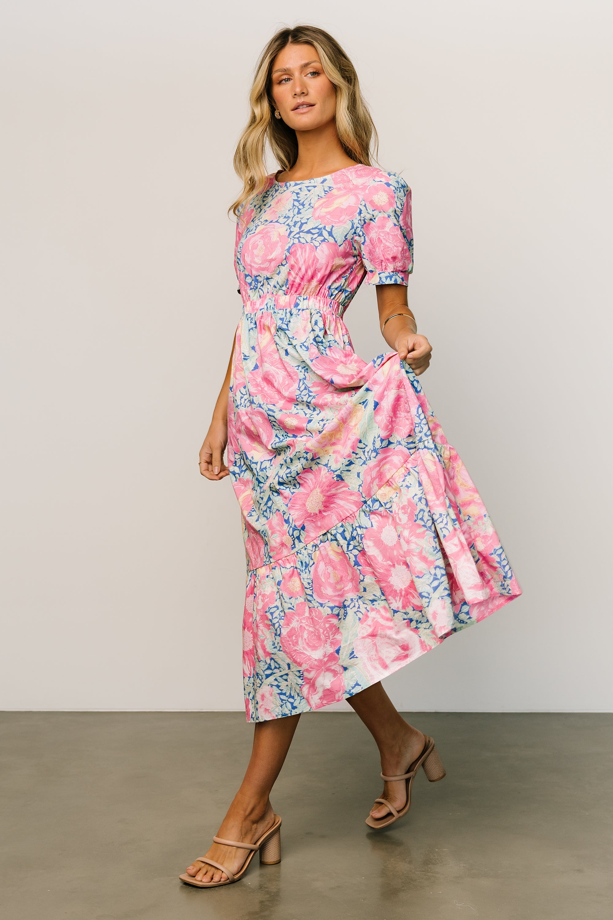 Myers Dress | Blue + Pink Floral Supply