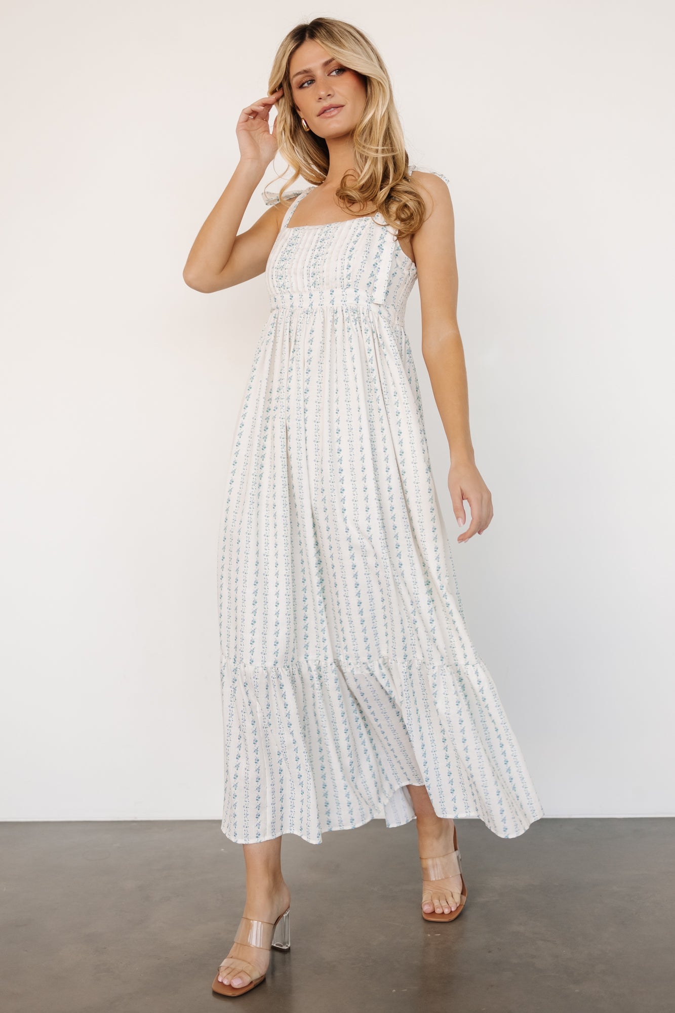 Kennie Maxi Dress | Cream Multi Floral Wholesale Pice For Sale