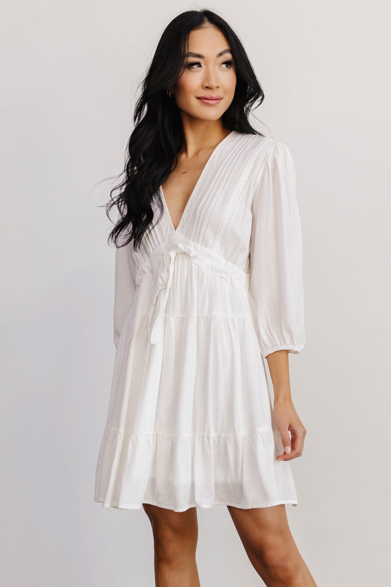 Amelia Boho Mini Dress | Off White Free Shipping Fashion Style